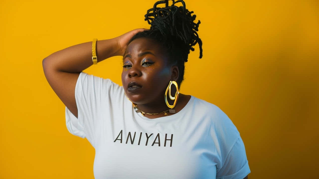 Aniyah, braided hair, gold jewelry, HD Desktop Wallpaper