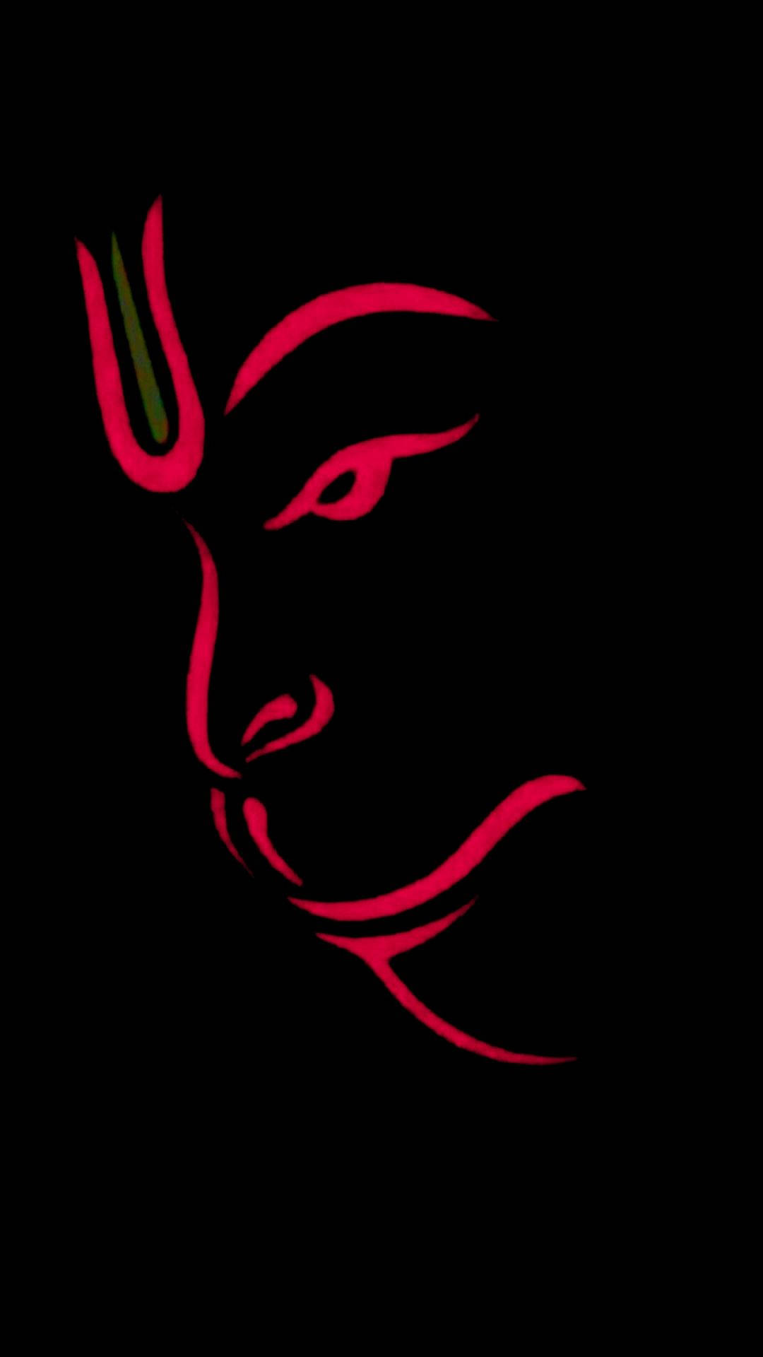 Anjaneya, red, green, Full HD Phone Wallpaper