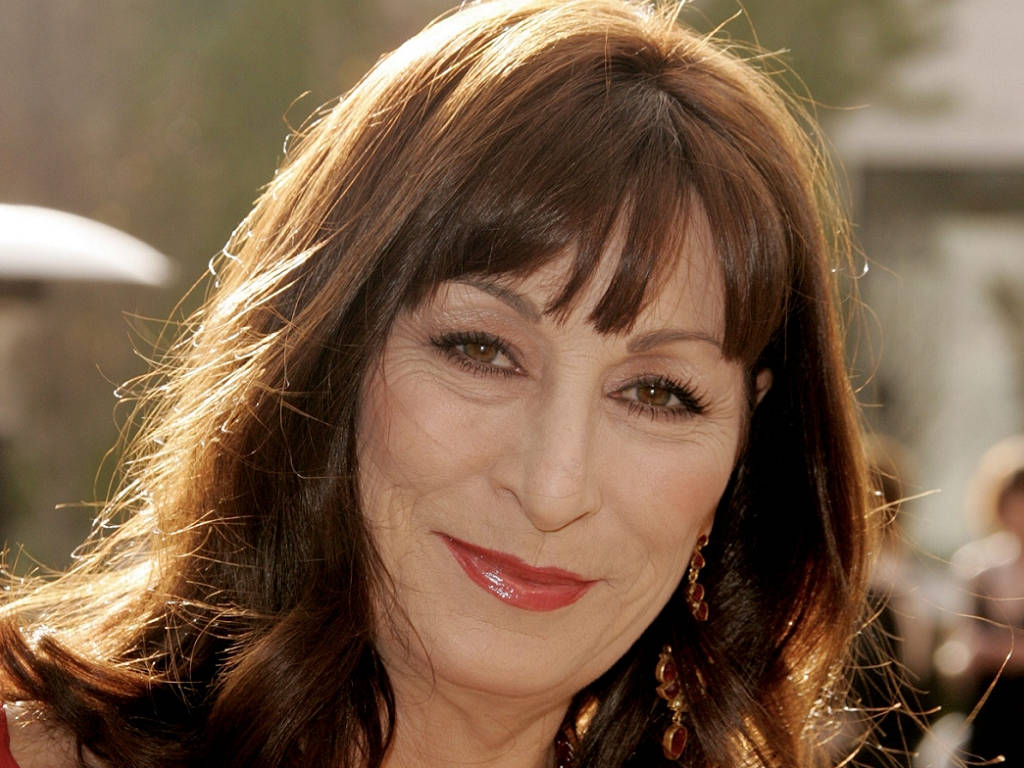 Anjelica Huston, brown hair, red lipstick, SD Desktop Wallpaper