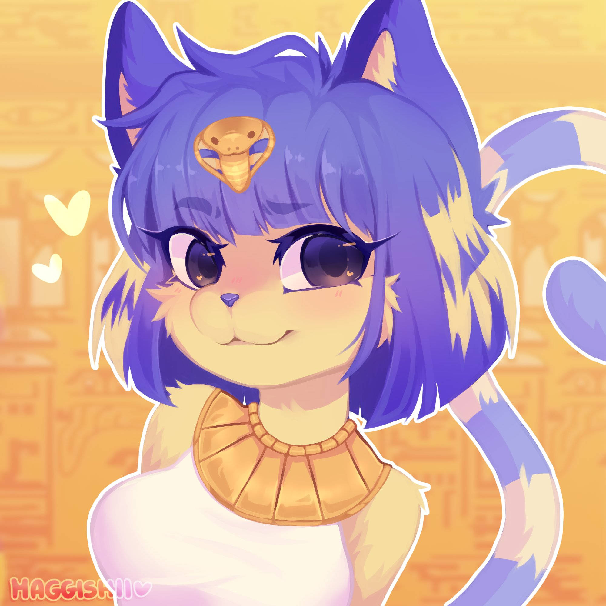 Ankha, Animal Crossing, purple-haired cat girl, Full HD Desktop Wallpaper