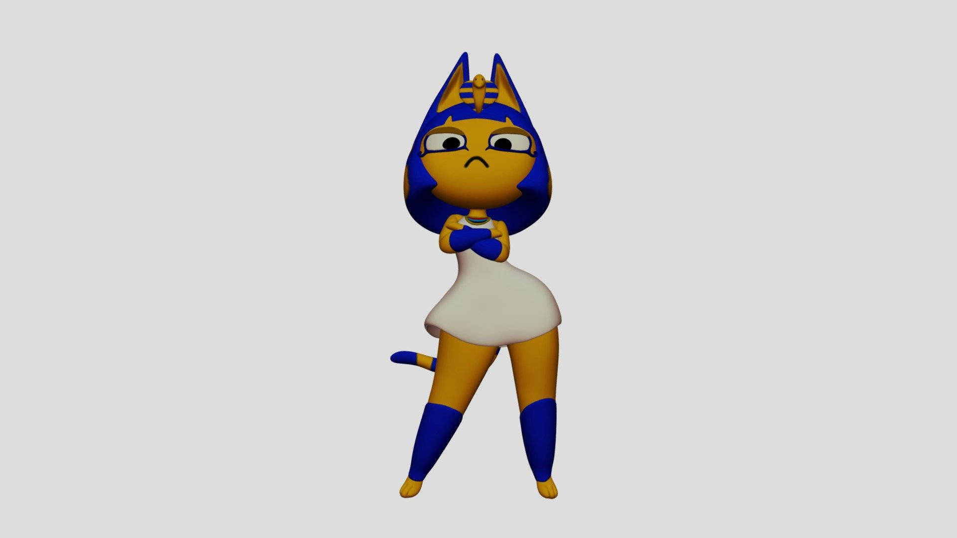 Ankha, Animal Crossing, blue headdress, Full HD Desktop Wallpaper