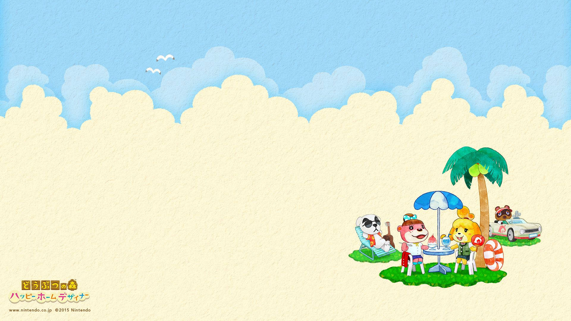 Animal Crossing, cute animal characters, sunny beach, Full HD Desktop Wallpaper