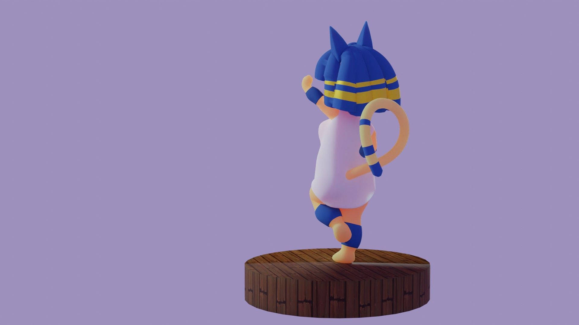 Ankha Animal Crossing, blue, yellow, Full HD Desktop Wallpaper