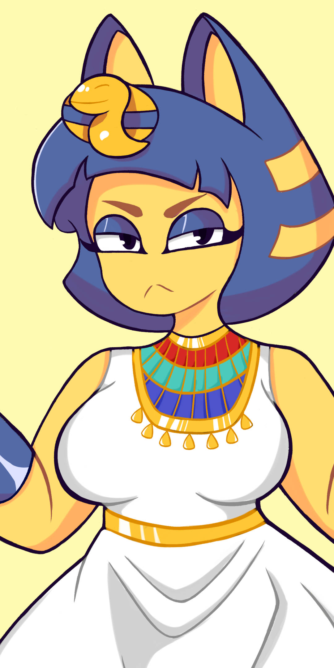 Ankha, Animal Crossing, blue hair, Full HD Phone Wallpaper
