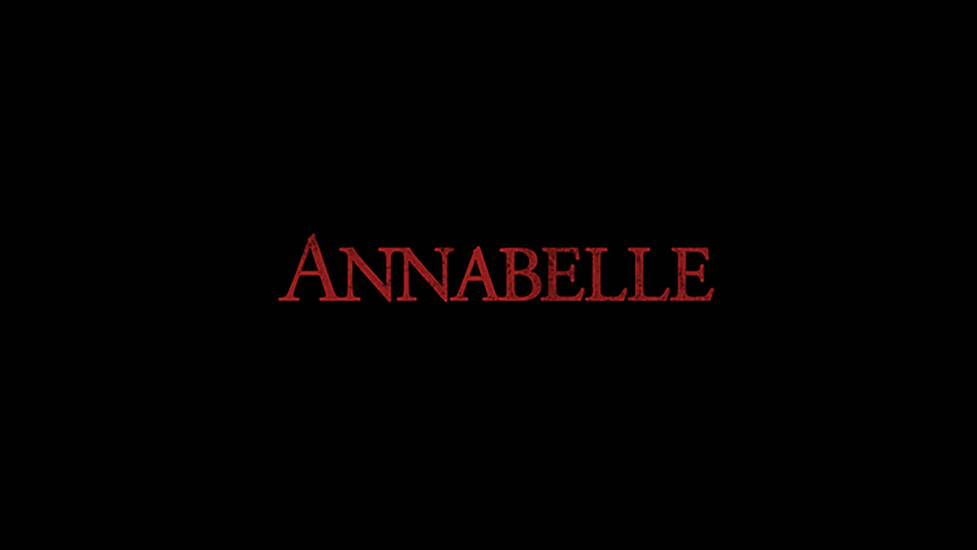 Annabelle, blood red, pitch black background, Full HD Desktop Wallpaper