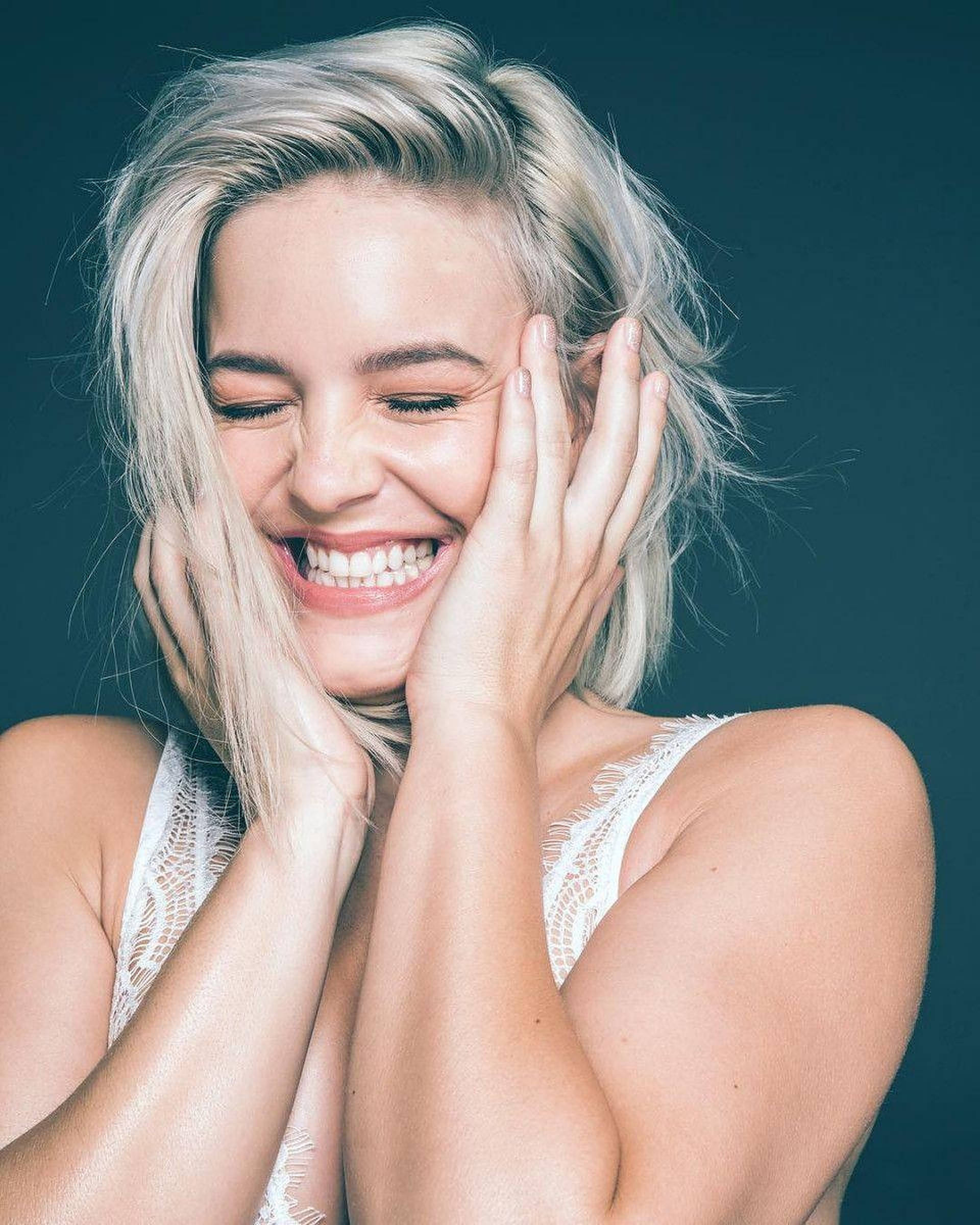 Anne Marie, vintage hue, blonde woman, Full HD Phone Wallpaper