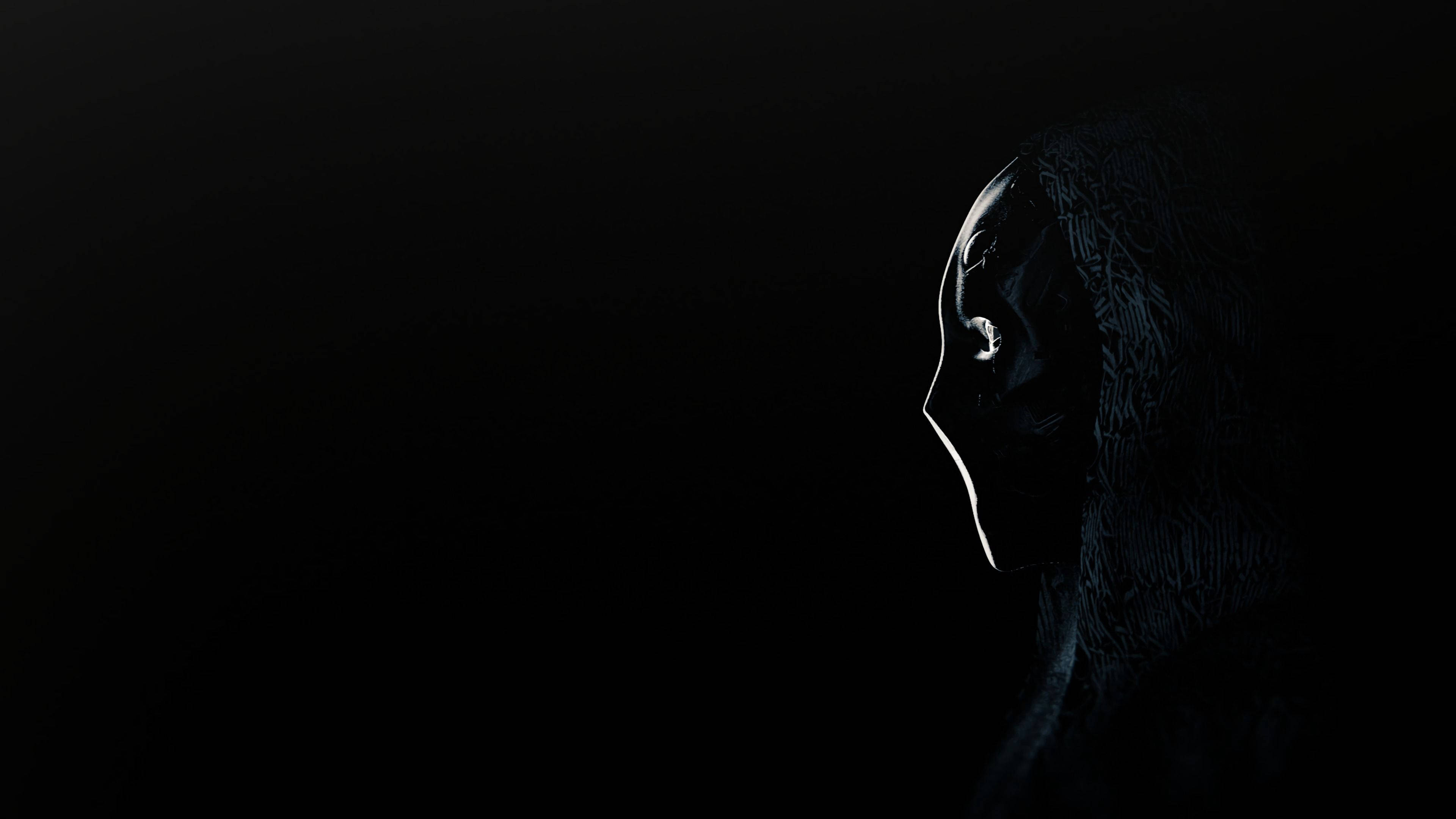 Anonymous, hooded figure, silhouette, 4K Desktop Wallpaper