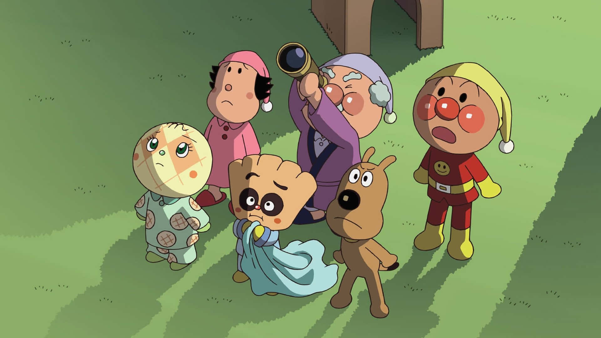 Anpanman, friends, pajamas, Full HD Desktop Wallpaper