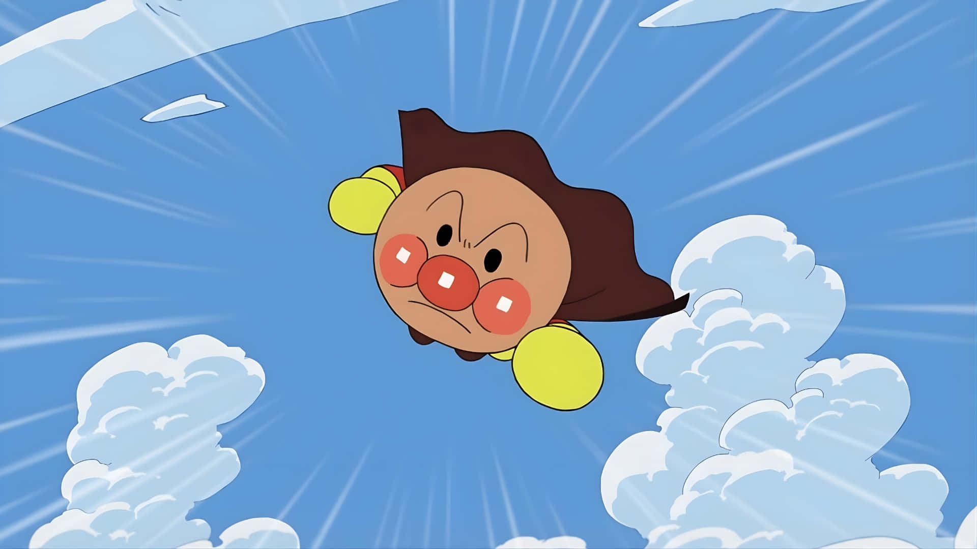 Anpanman, red cheeks, yellow ears, Full HD Desktop Wallpaper