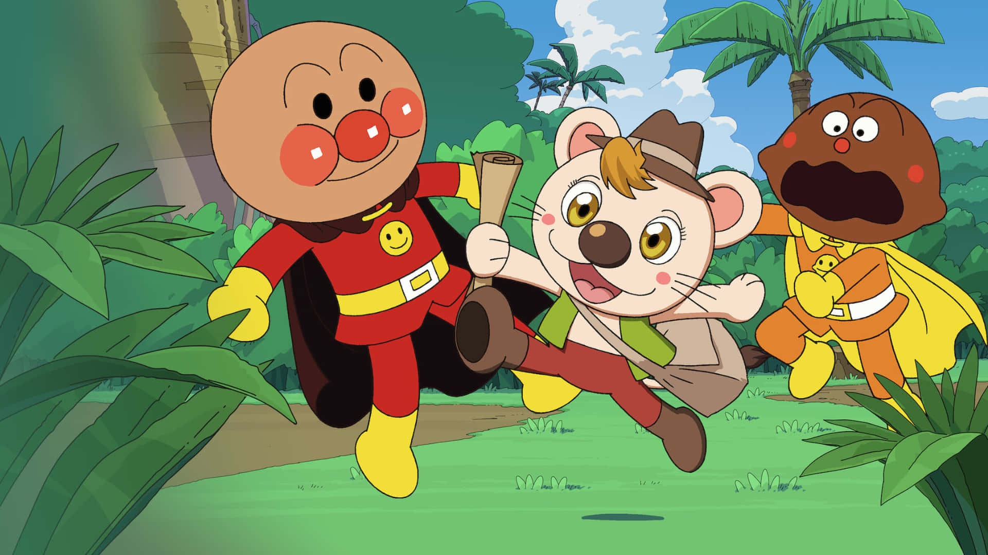 Anpanman, friends, superhero costumes, Full HD Desktop Wallpaper
