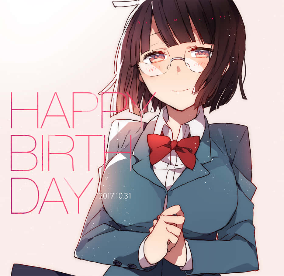 Anri Sonohara, red bow, glasses, SD Desktop Wallpaper