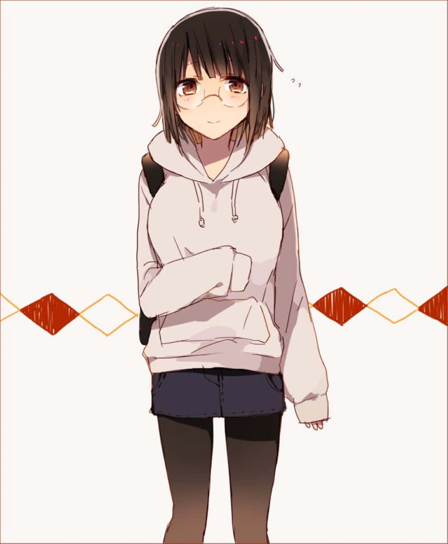 Anri Sonohara, school uniform, glasses, SD Phone Wallpaper