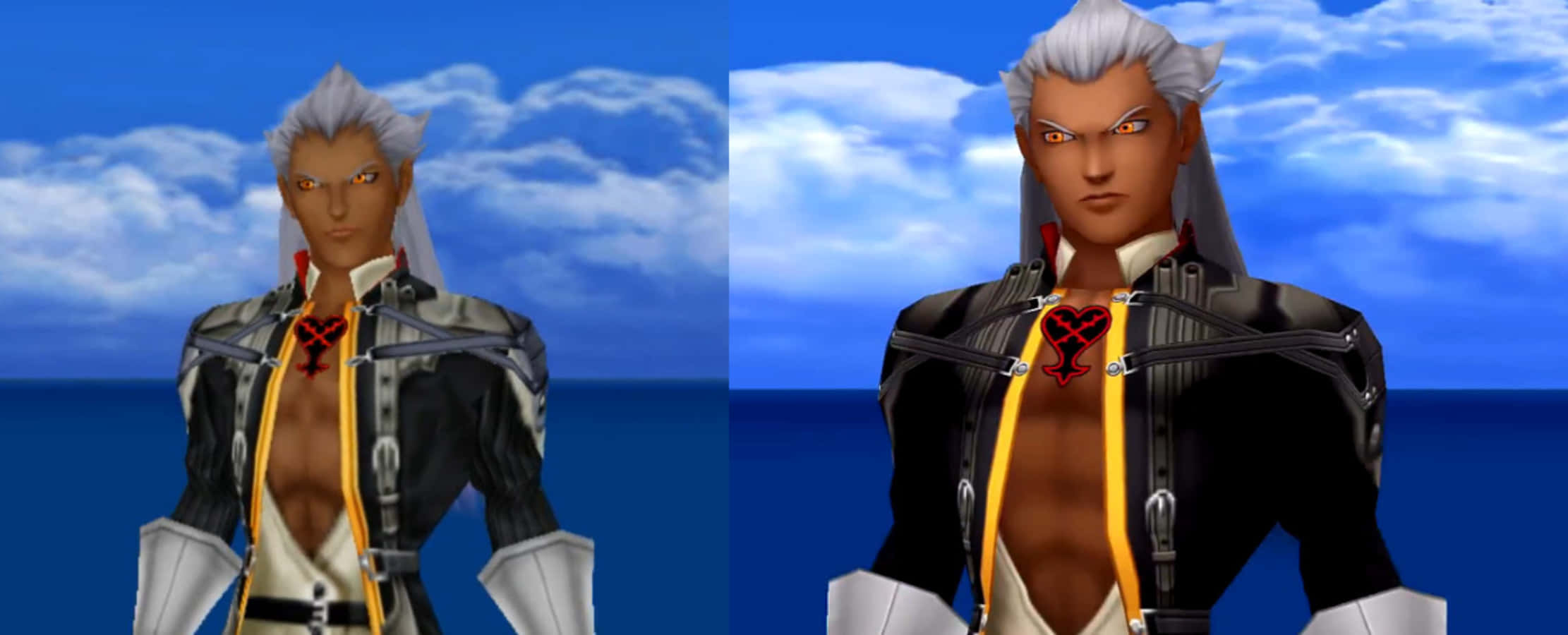 Ansem Seeker Of Darkness, silver-haired, black and yellow armor, Full HD Desktop Wallpaper