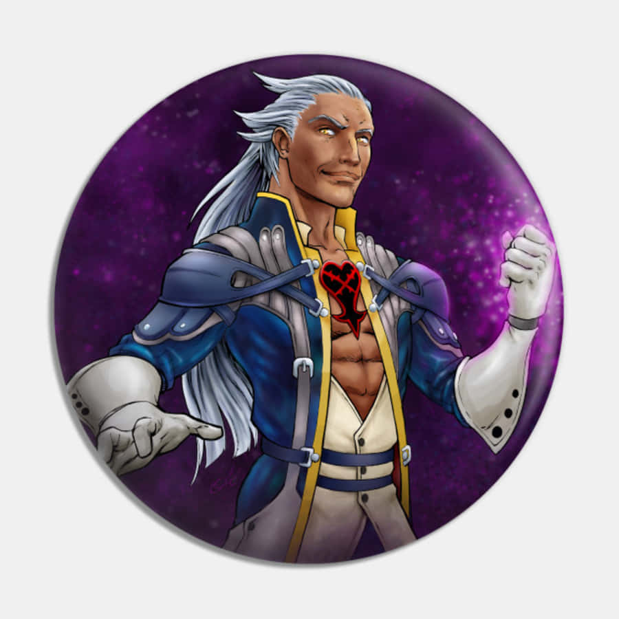 Ansem Seeker of Darkness, silver hair, red heart emblem, SD Desktop Wallpaper