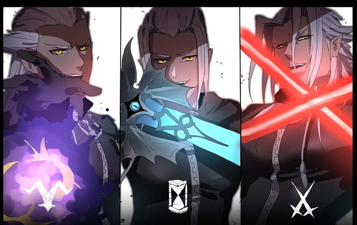 Ansem Seeker of Darkness, glowing eyes, weapons, HD Desktop Wallpaper