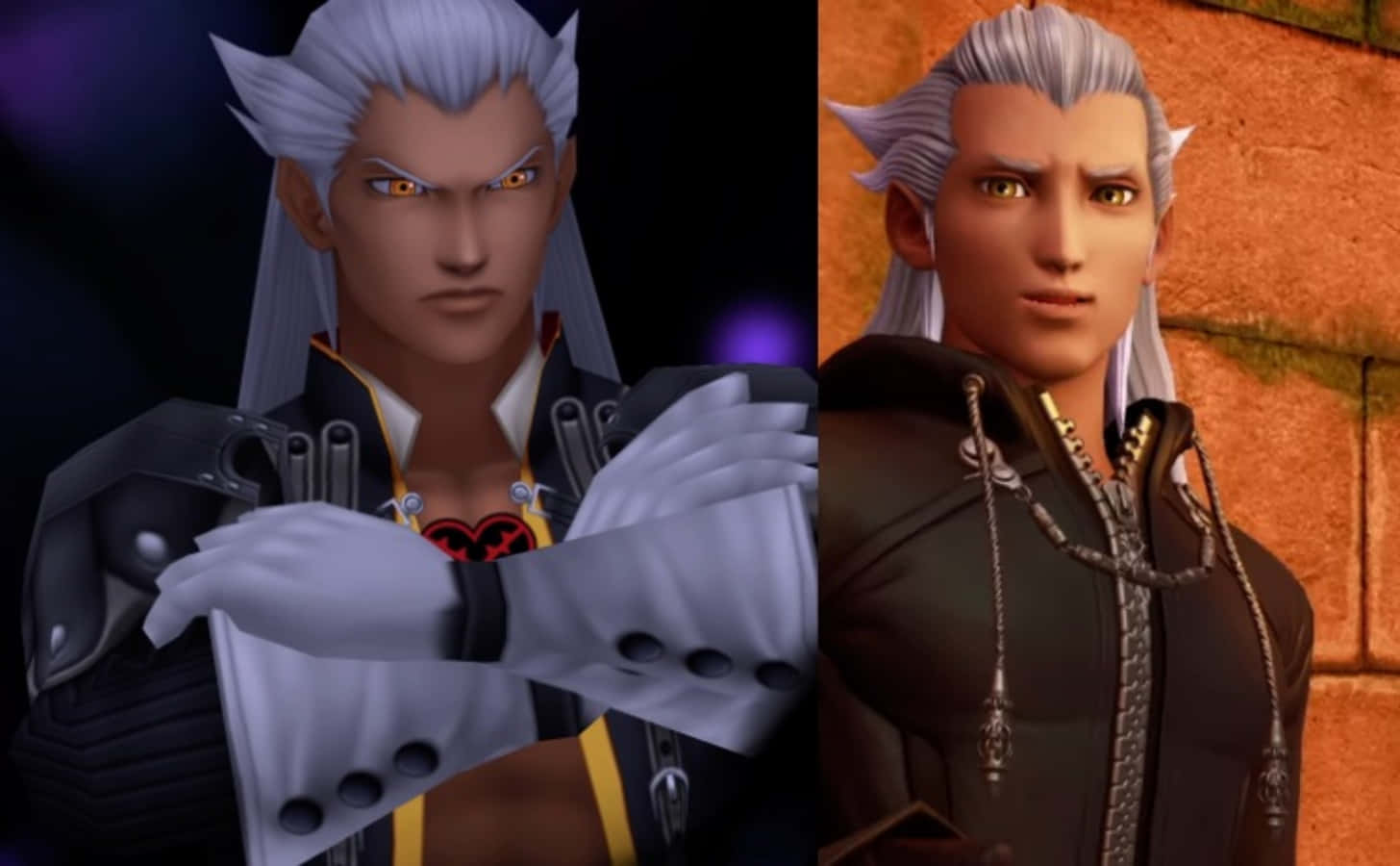 Ansem Seeker of Darkness, silver-haired, glowing eyes, HD Desktop Wallpaper