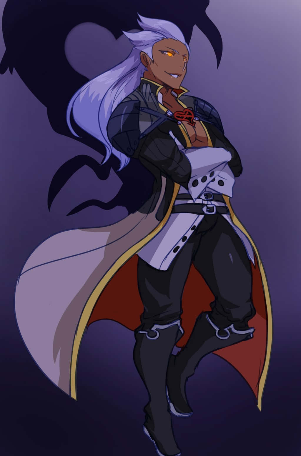 Ansem Seeker of Darkness, white hair, glowing orange eyes, HD Phone Wallpaper
