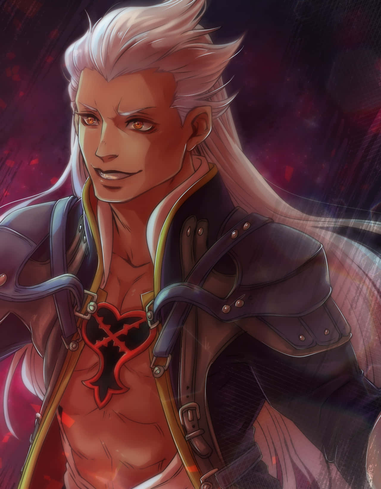 Ansem, Seeker of Darkness, silver-haired, orange eyes, HD Phone Wallpaper