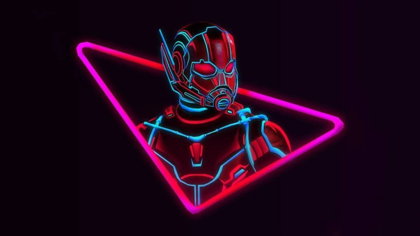 Ant-Man, neon, vibrant pink, HD Desktop Wallpaper