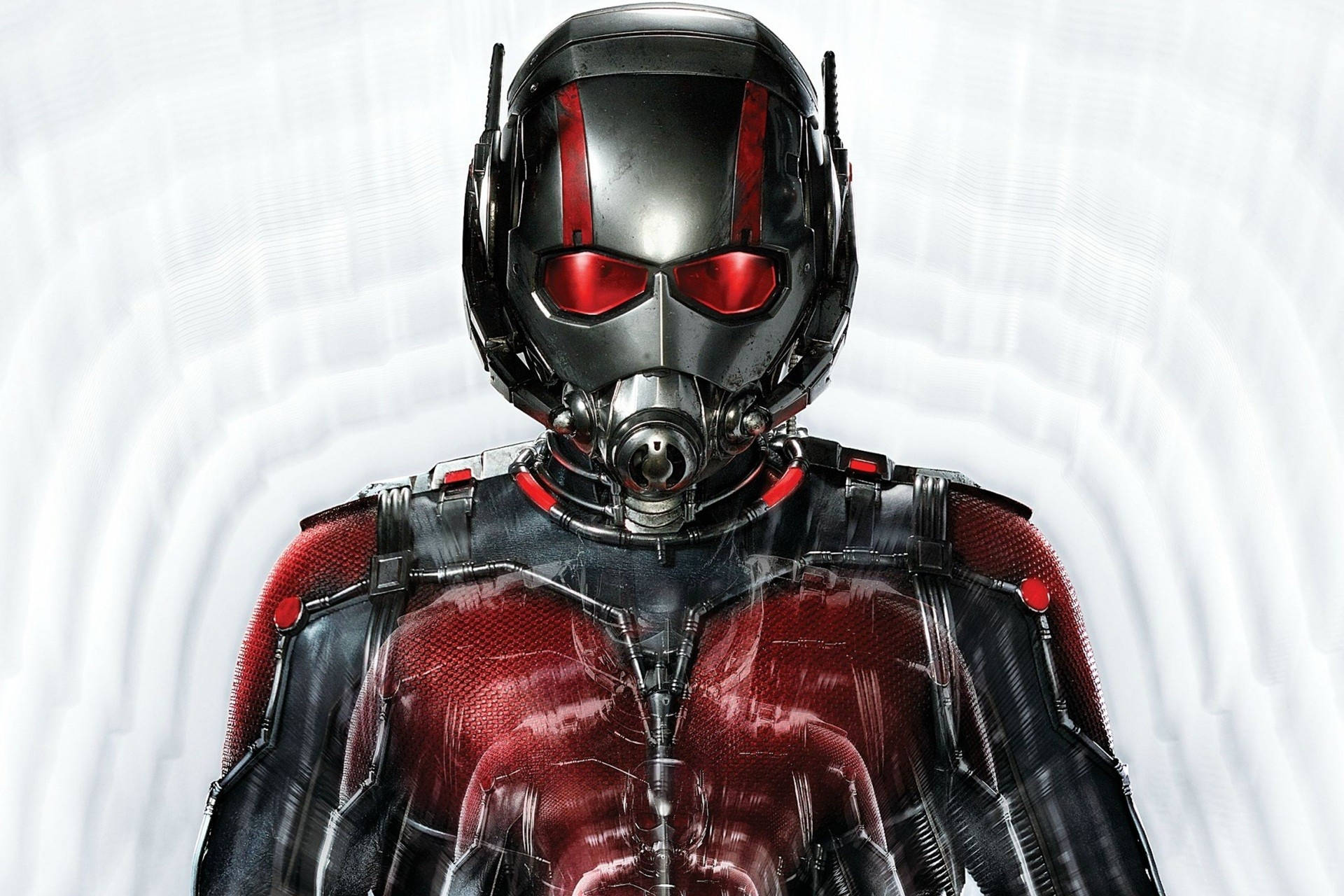 Ant-Man, red and black suit, glowing red eyes, Full HD Desktop Wallpaper