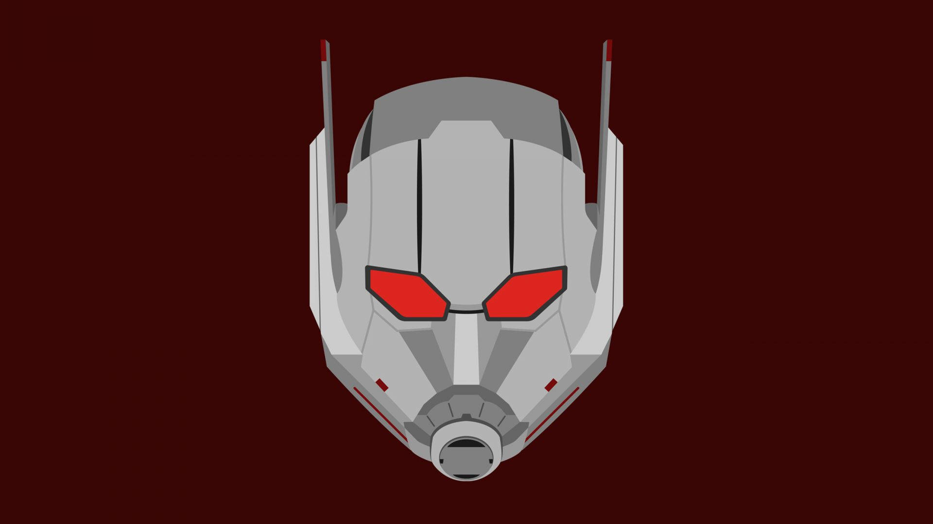 Ant Man, silver helmet, glowing red eyes, Full HD Desktop Wallpaper