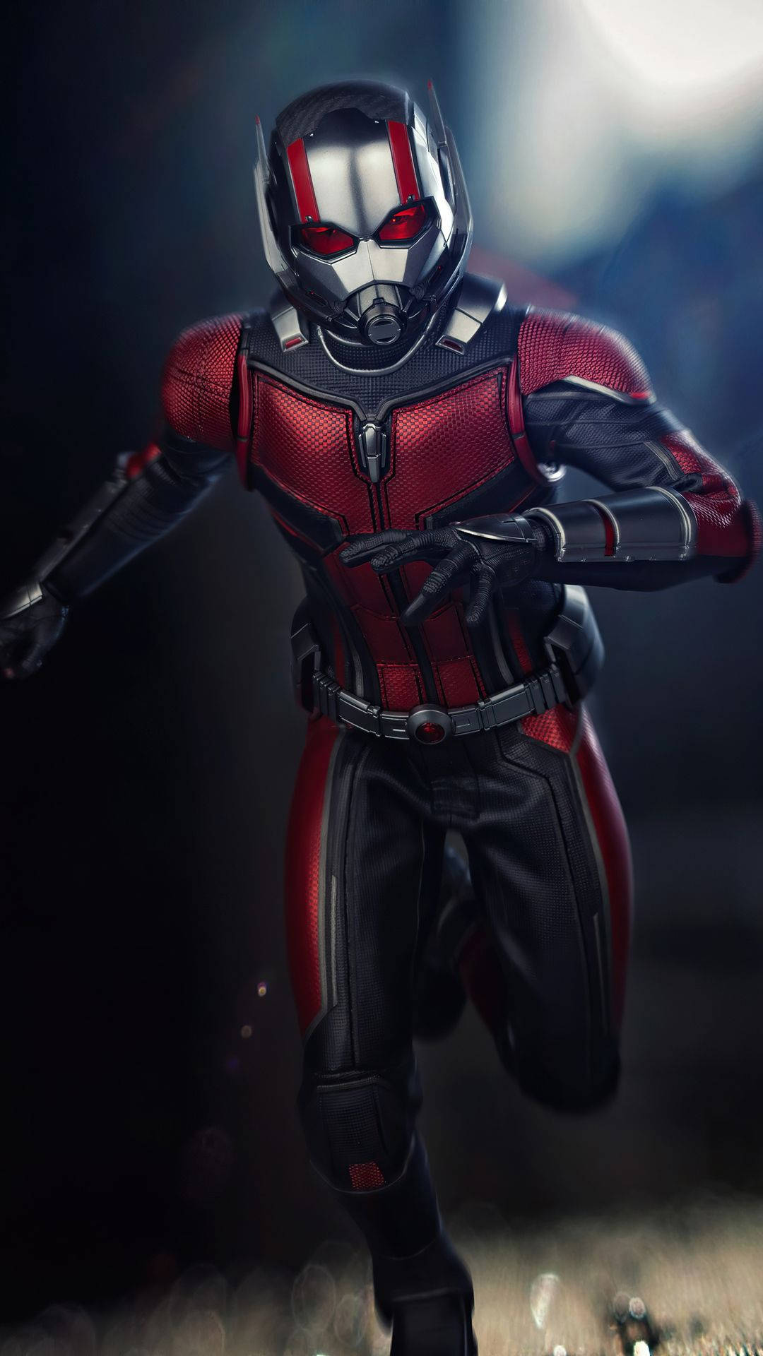 Ant-Man, red and black suit, glowing red eyes, Full HD Phone Wallpaper