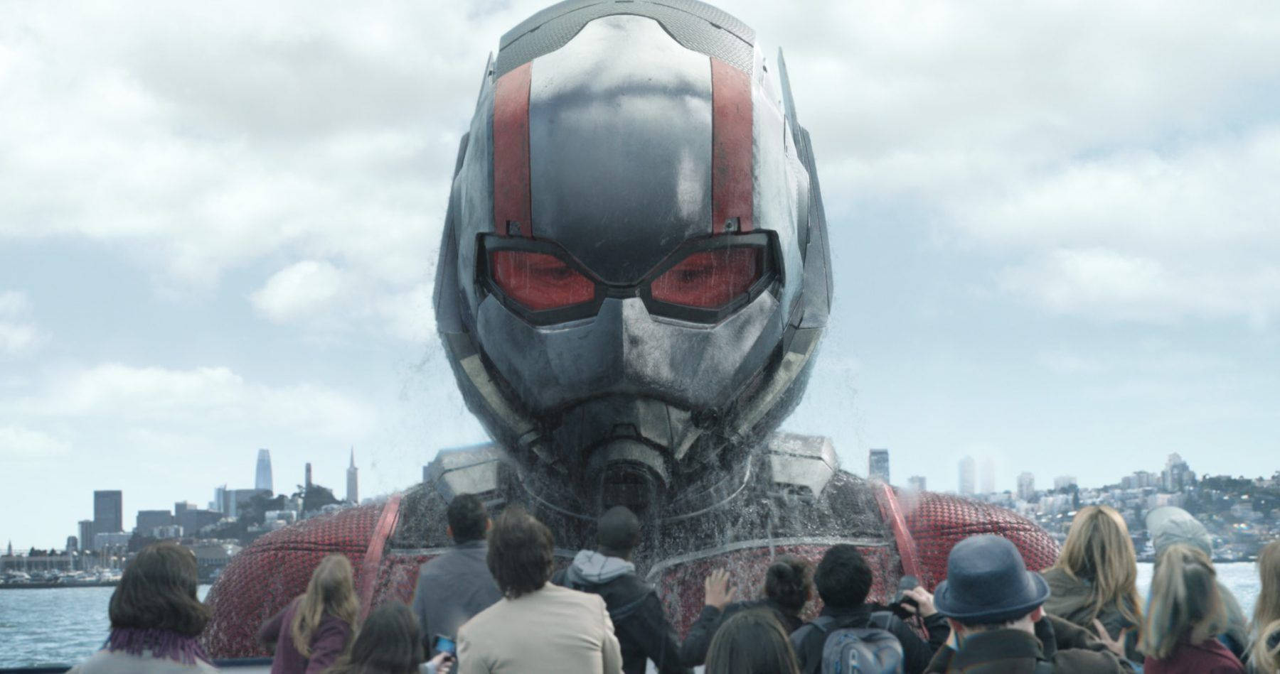 Ant-Man, red and silver armor, crowd, HD Desktop Wallpaper