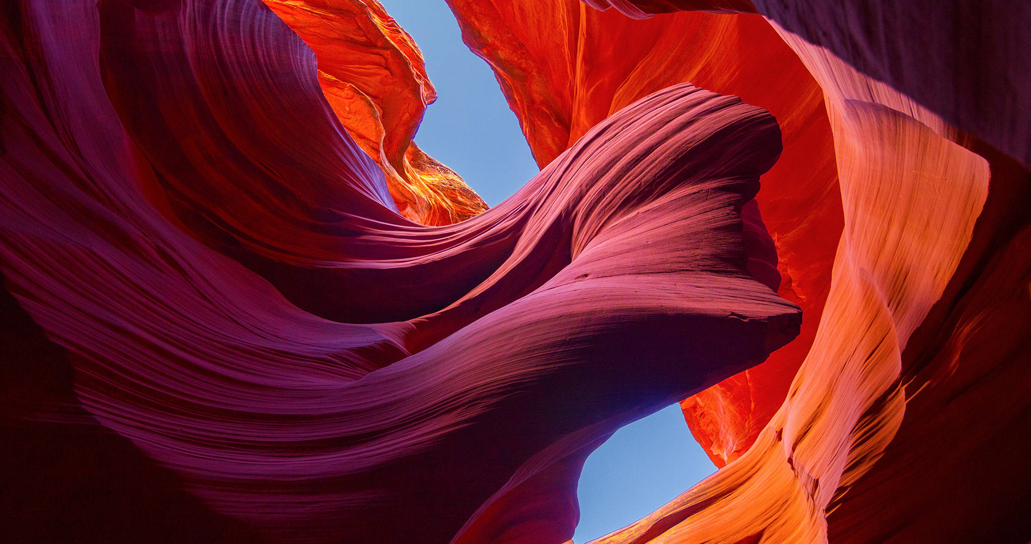 Antelope Canyon, vibrant hues, sandstone walls, Full HD Desktop Wallpaper