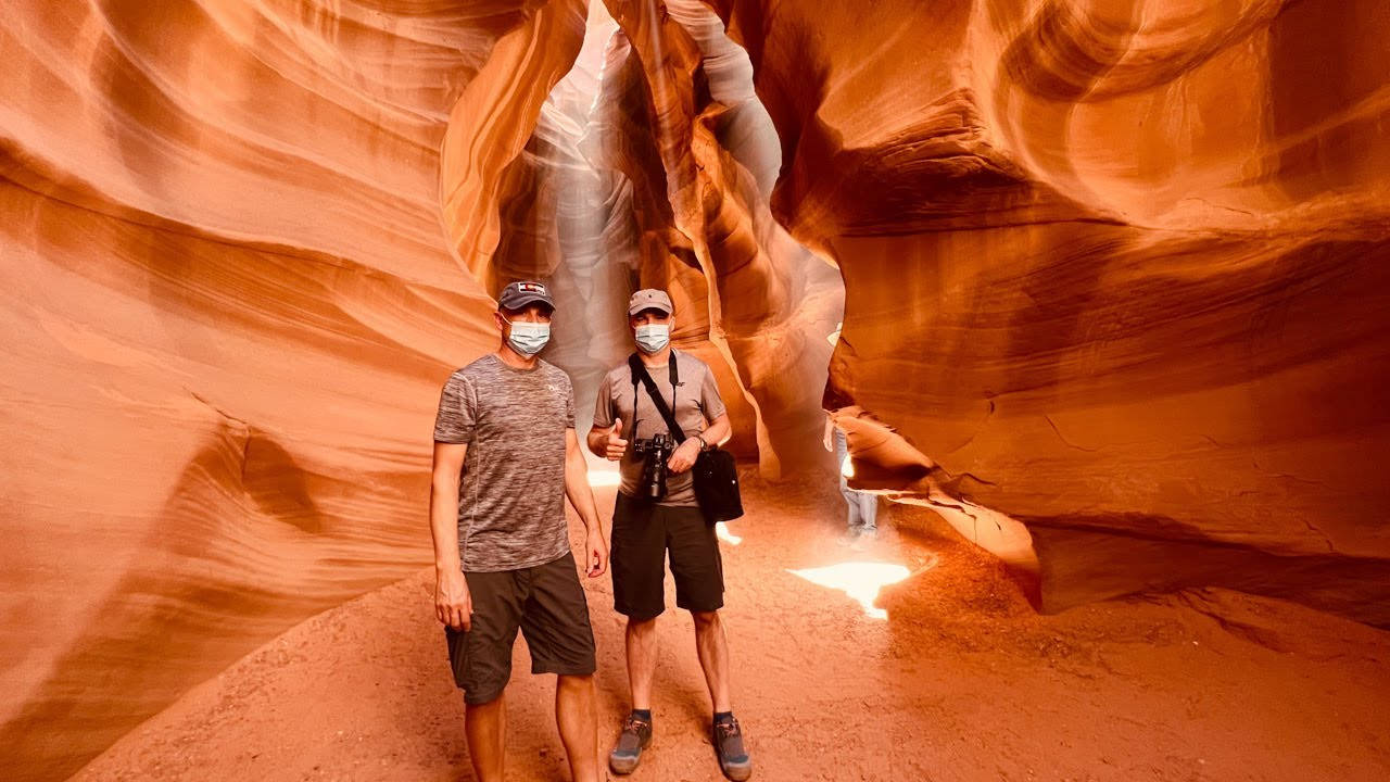 Antelope Canyon, slot canyon, orange sandstone walls, HD Desktop Wallpaper