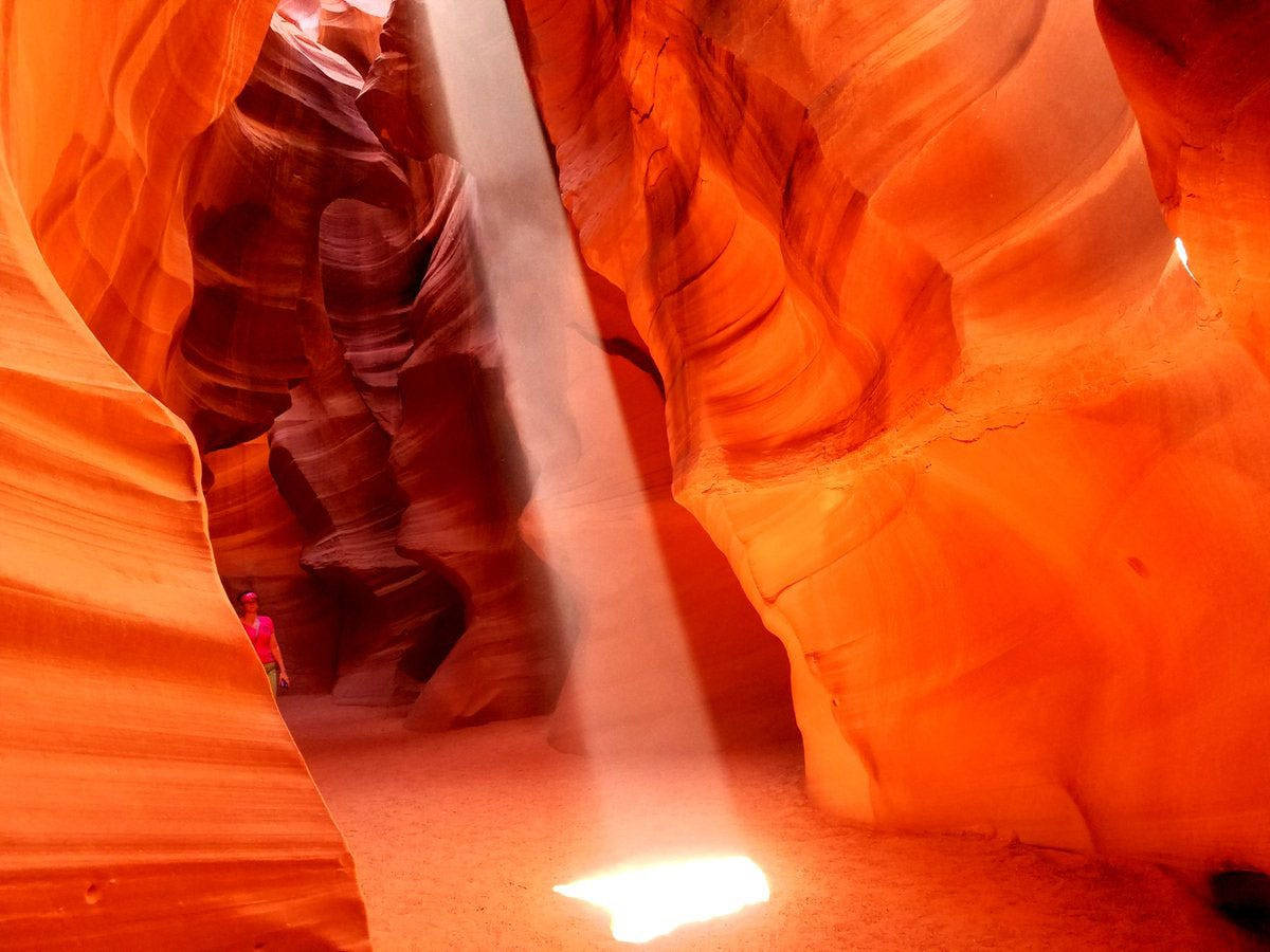 Antelope Canyon, red, narrow slot canyon, SD Desktop Wallpaper