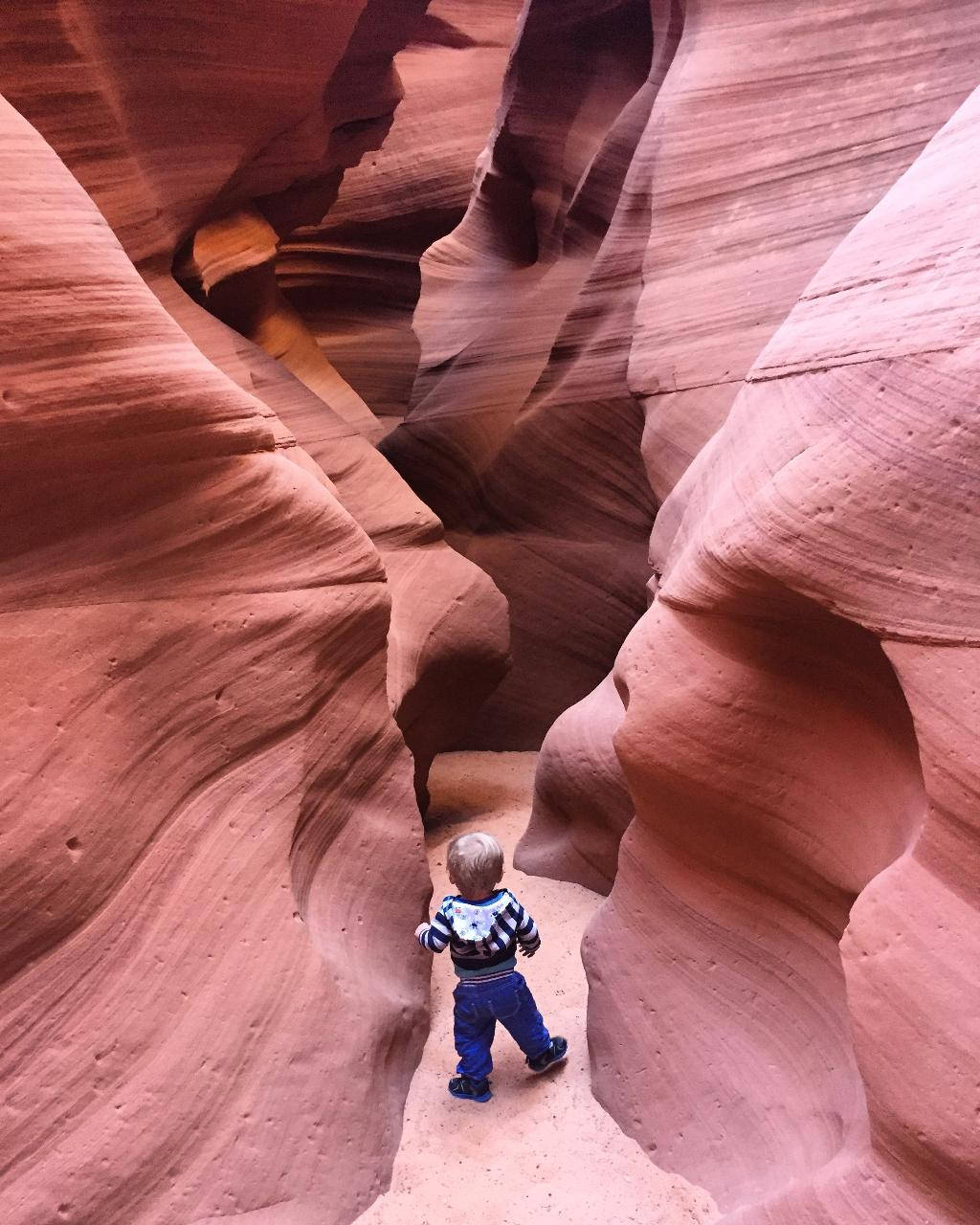 toddler, Antelope Canyon, striped shirt, HD Phone Wallpaper
