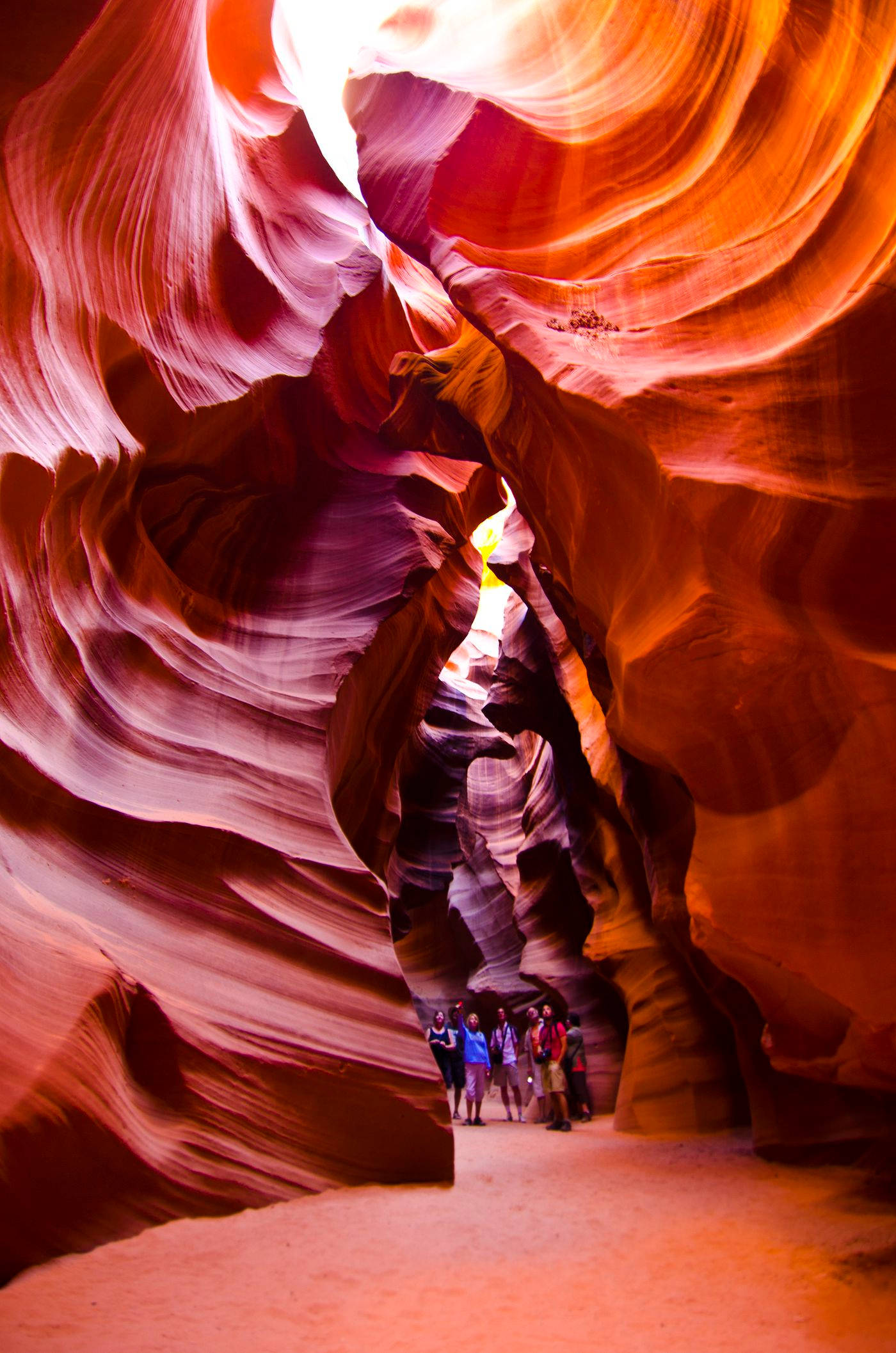 Antelope Canyon, slot canyon, red orange sandstone walls, Full HD Phone Wallpaper