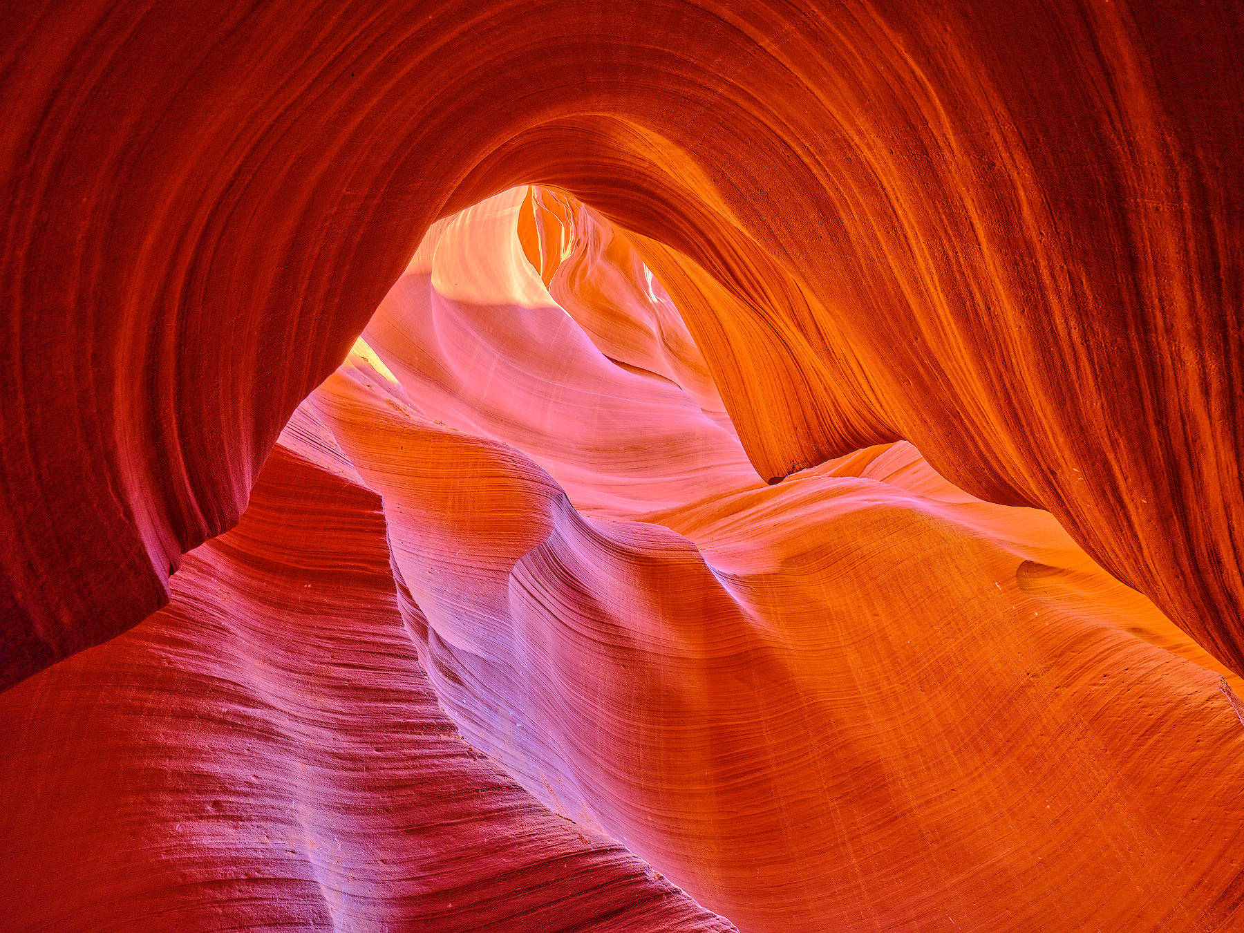 Antelope Canyon, warm colors, fiery reds, HD Desktop Wallpaper
