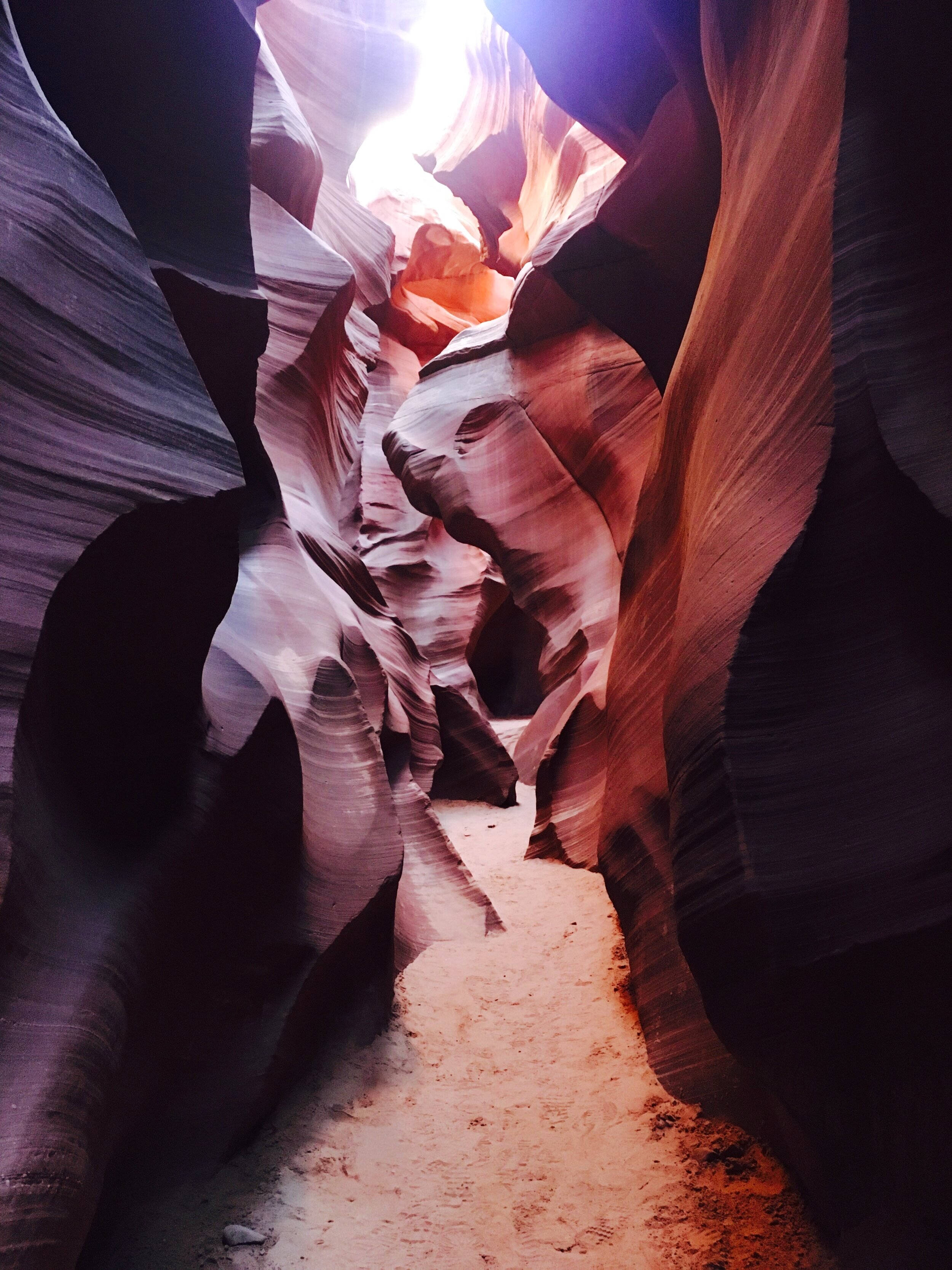 Antelope Canyon, sunlight, narrow slot canyon, 2K Phone Wallpaper