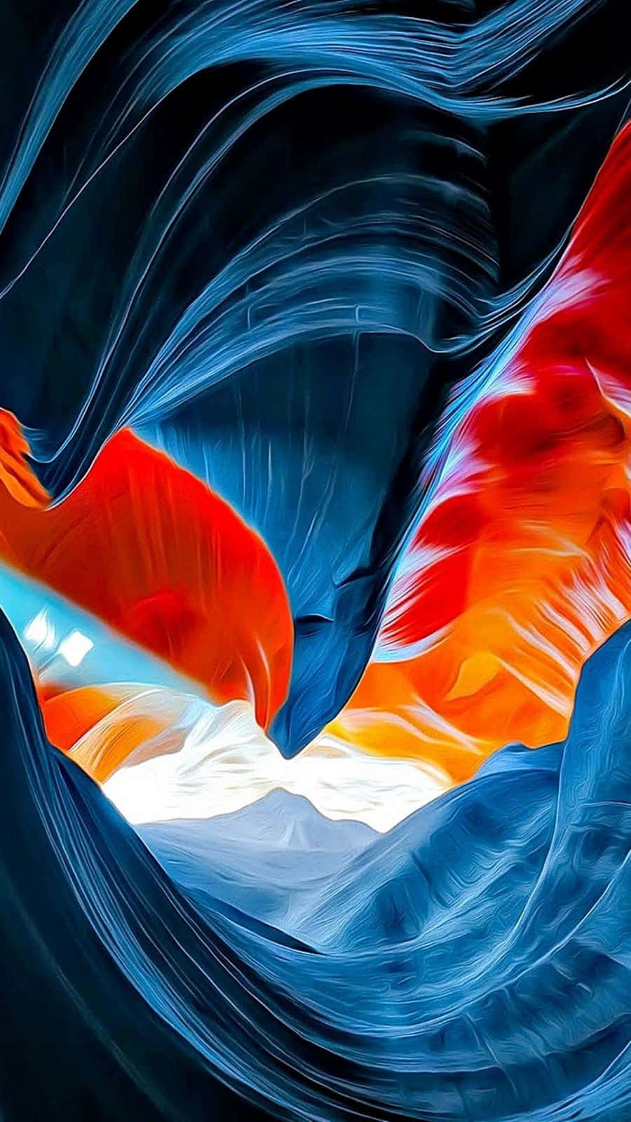 Antelope Canyon, deep blue, fiery orange, HD Phone Wallpaper
