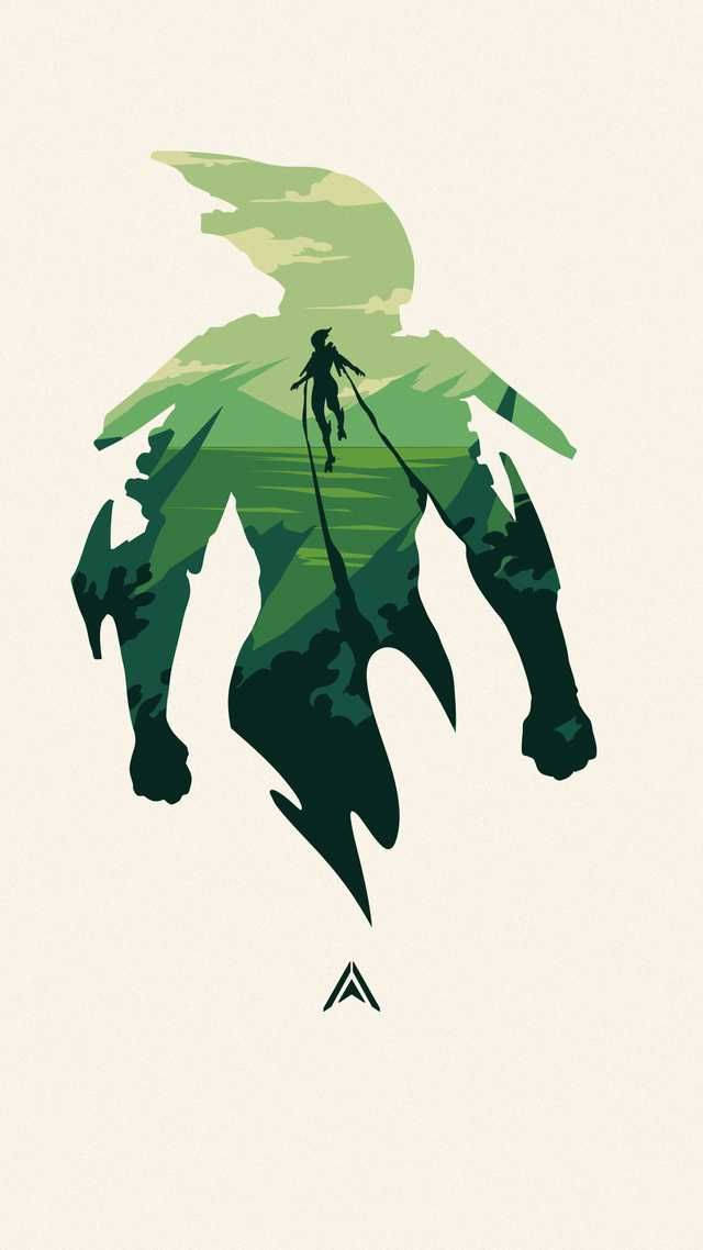 Anthem 4K, green frame, giant figure, SD Phone Wallpaper