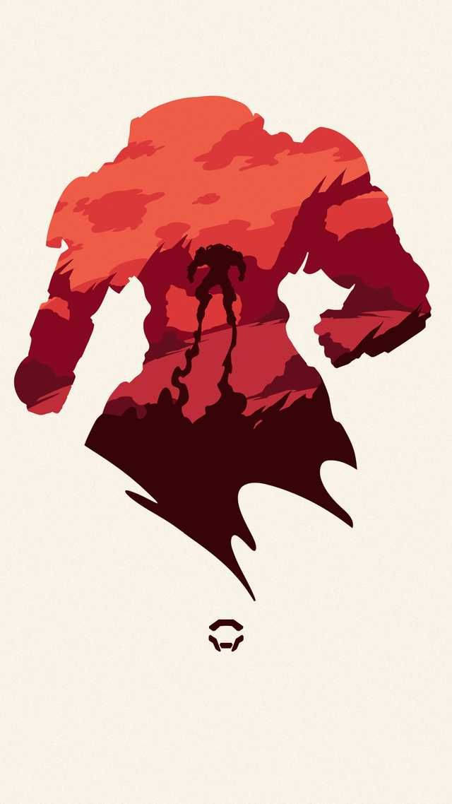Anthem 4K, red frame, muscular figure, SD Phone Wallpaper