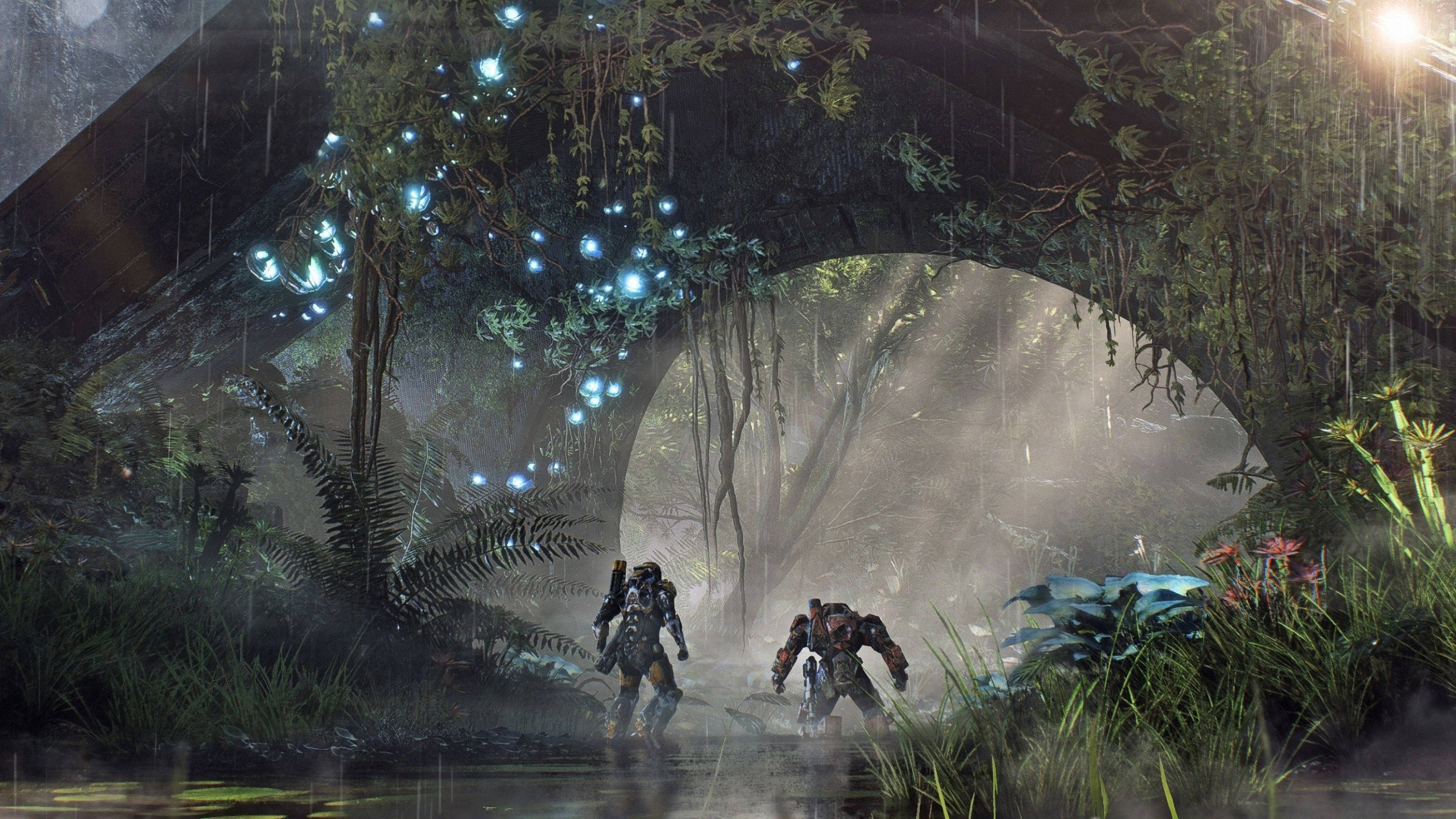 Anthem Game 4K, warriors, misty jungle, 4K Desktop Wallpaper