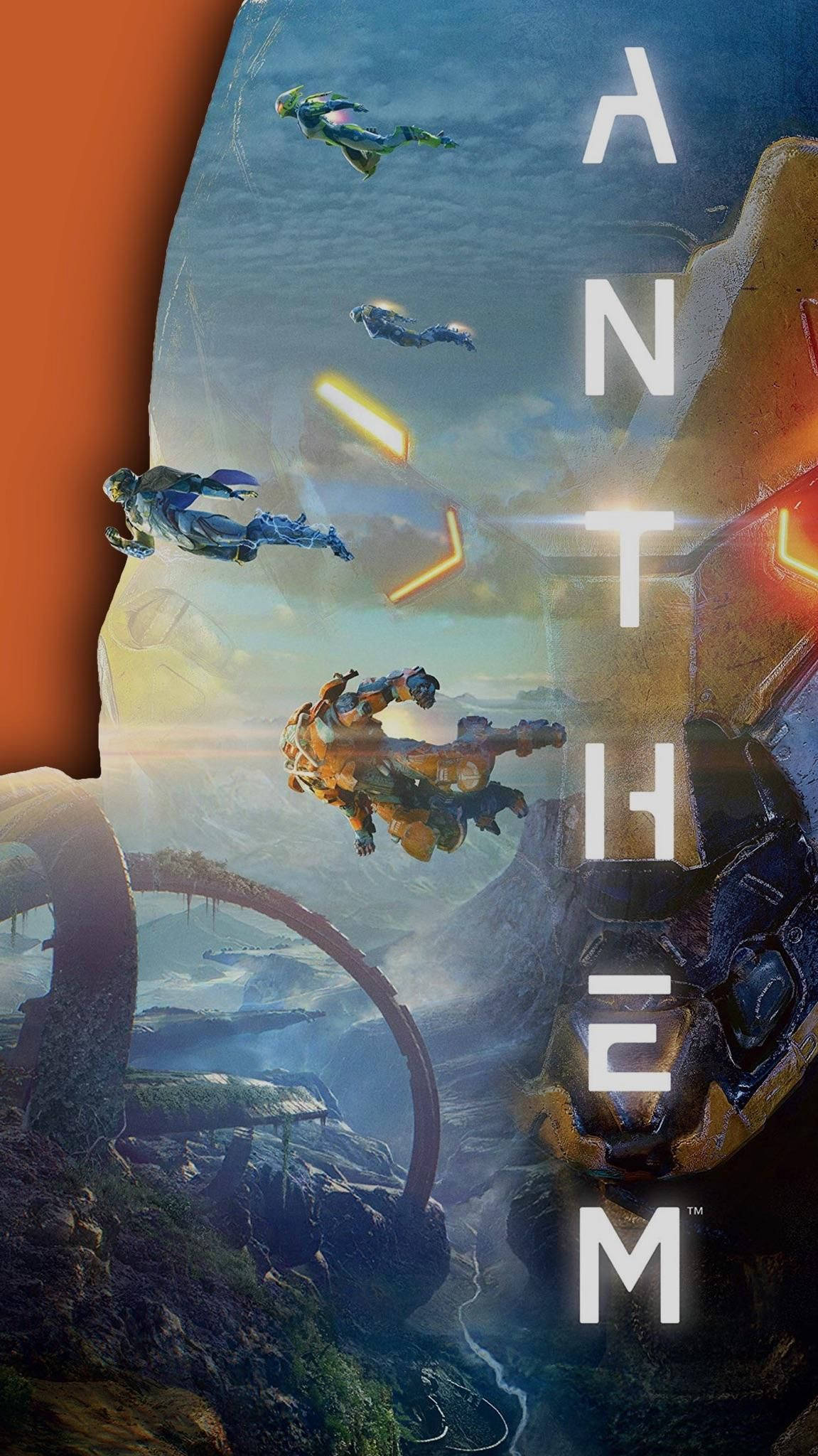 Anthem Phone, futuristic wings, glowing sky, Full HD Phone Wallpaper