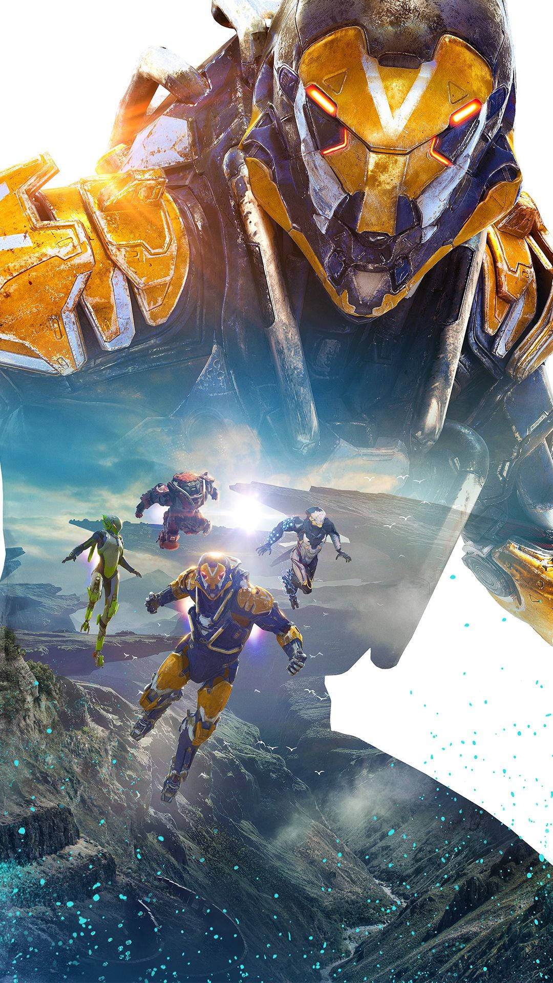 Anthem Phone, golden armored robot, armored figures, Full HD Phone Wallpaper