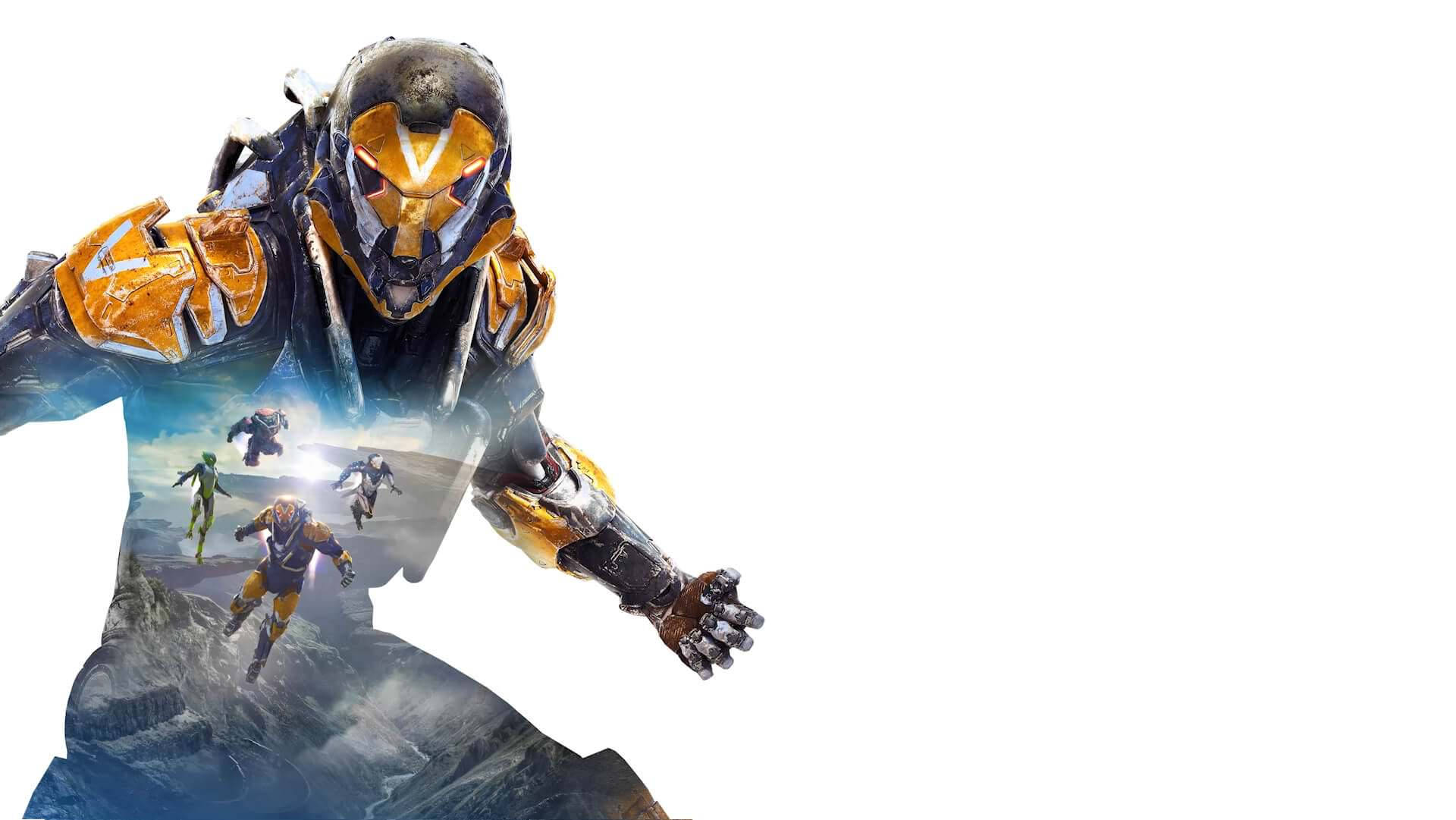 Anthem, battle suit, orange and black gear, Full HD Desktop Wallpaper