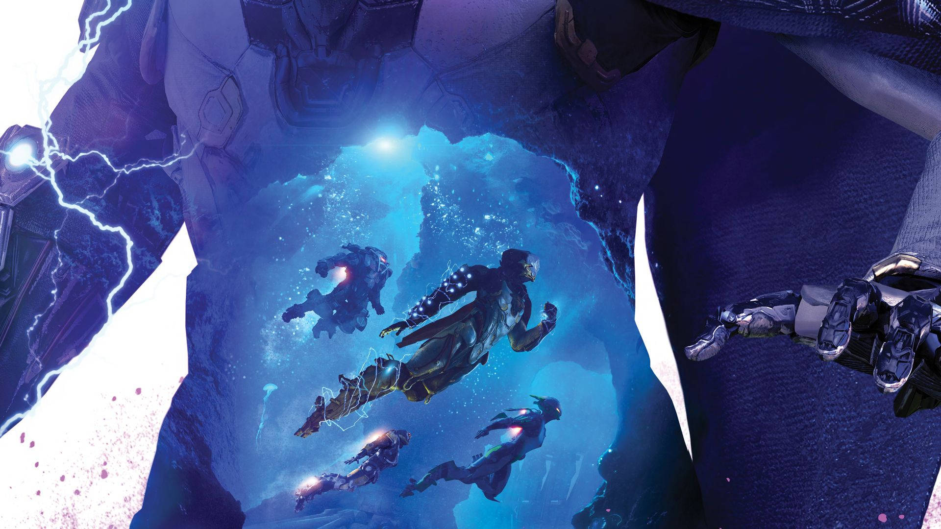 Anthem, blue, glowing blue rift, Full HD Desktop Wallpaper