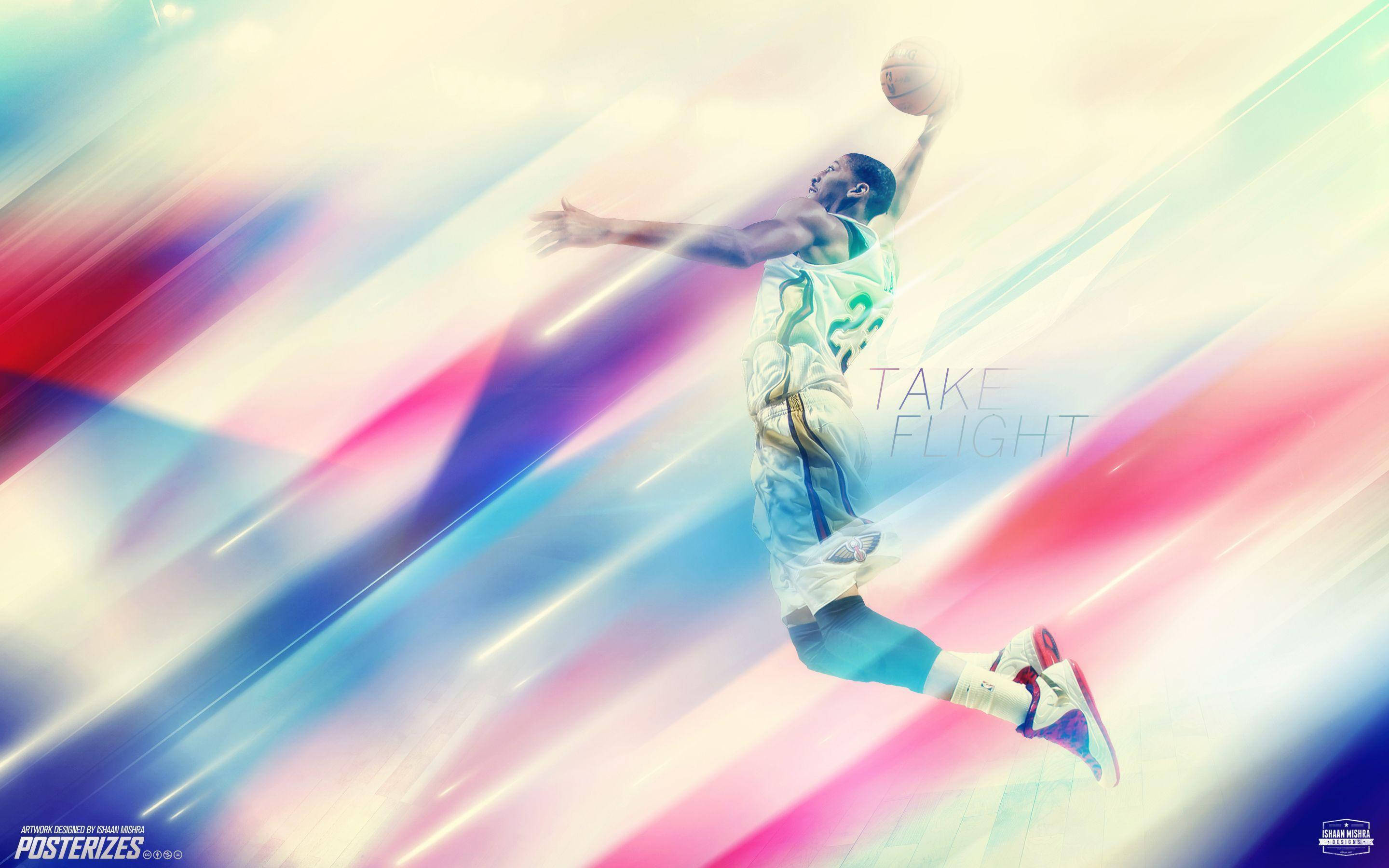 Anthony Davis, court, dunk, 2K Desktop Wallpaper