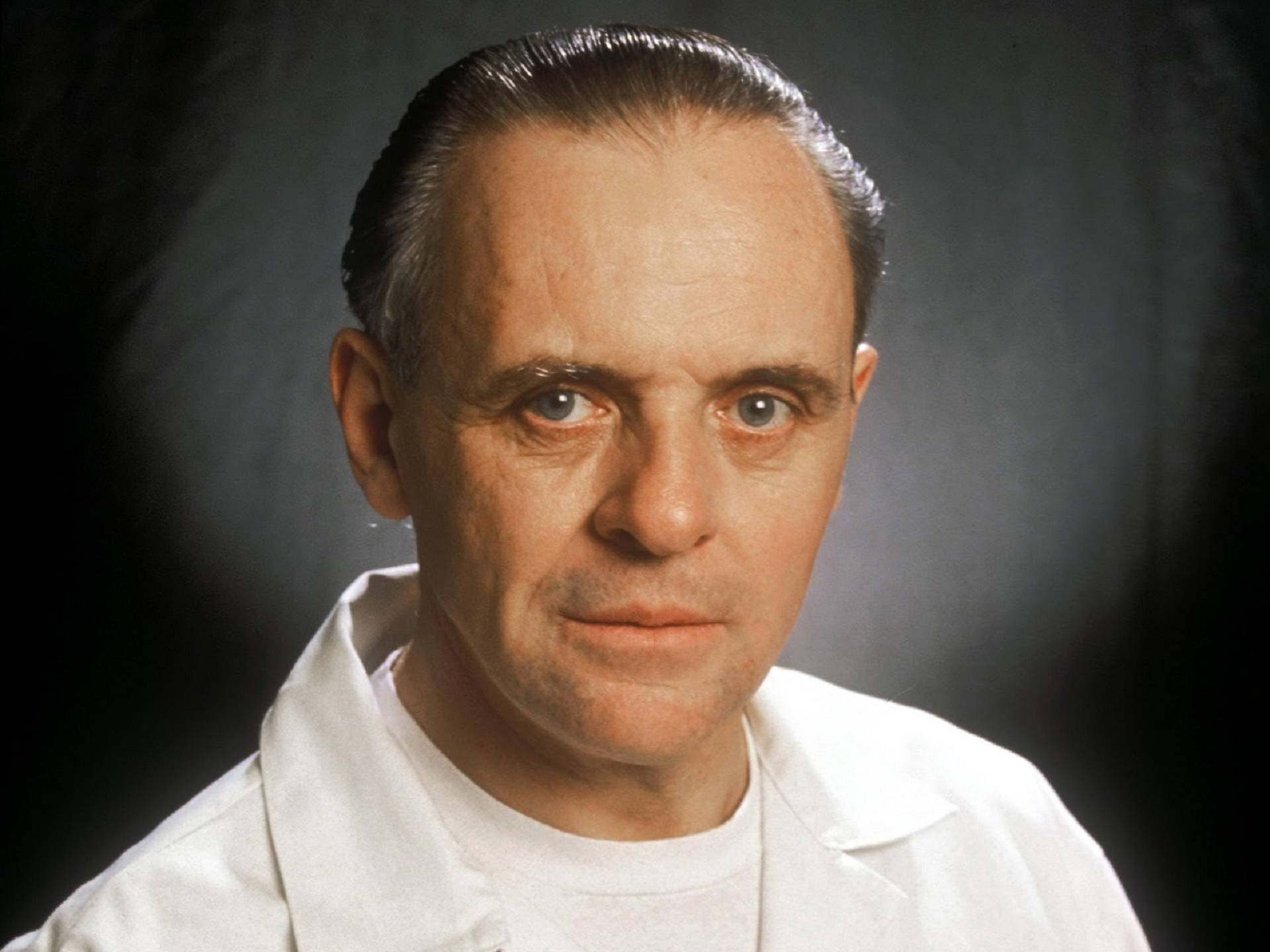 Anthony Hopkins, slicked-back hair, intense blue eyes, Full HD Desktop Wallpaper