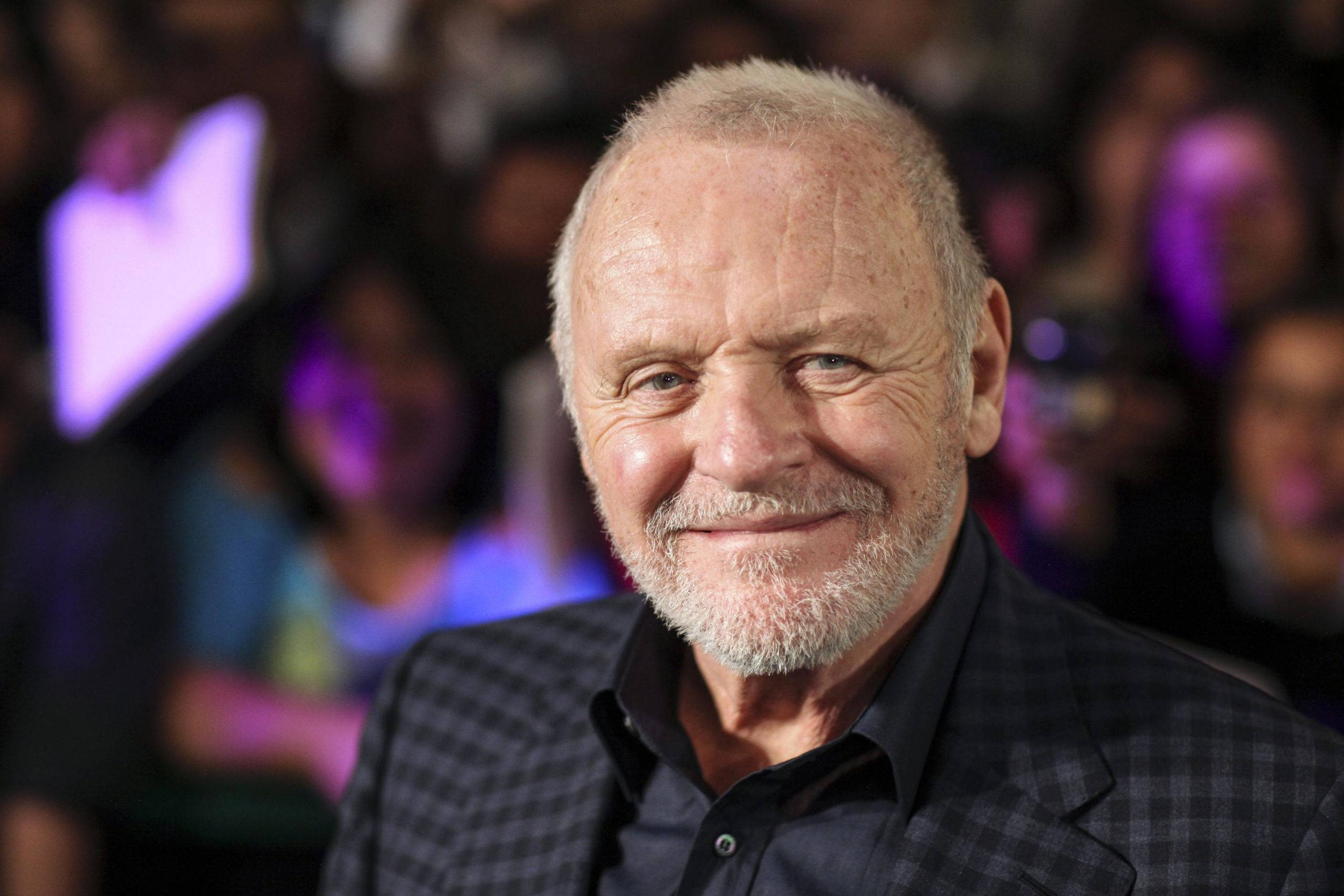 Anthony Hopkins, white hair, beard, 2K Desktop Wallpaper