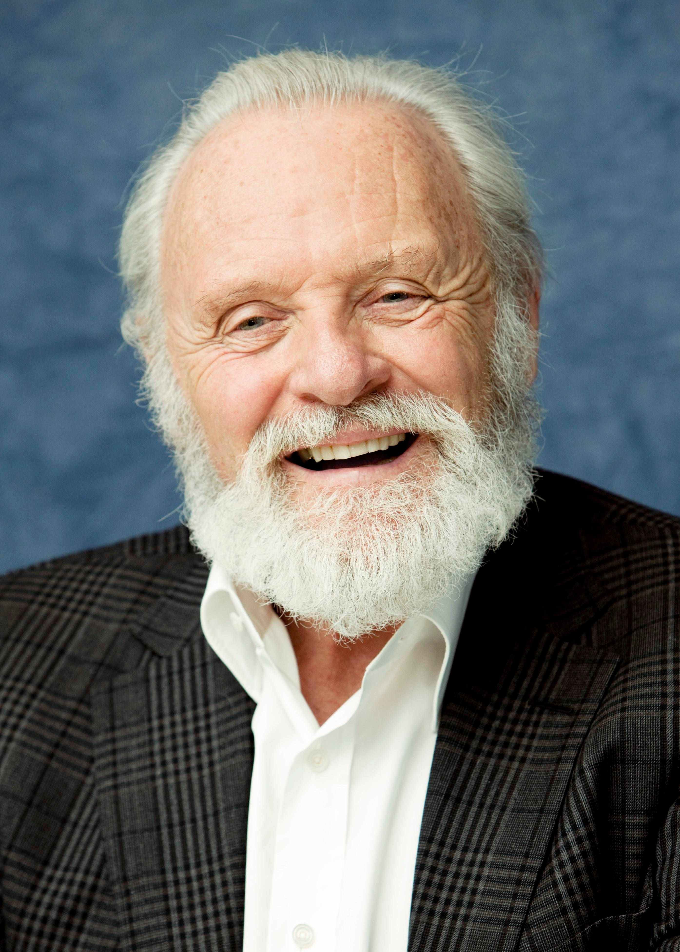 Anthony Hopkins, bearded, white beard, 4K Phone Wallpaper