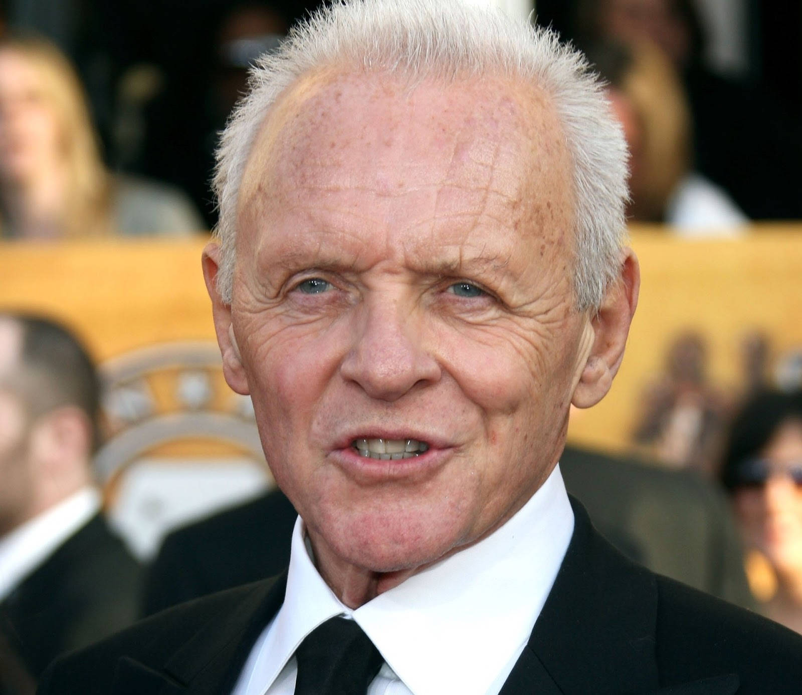 Anthony Hopkins, black suit, tie, HD Desktop Wallpaper