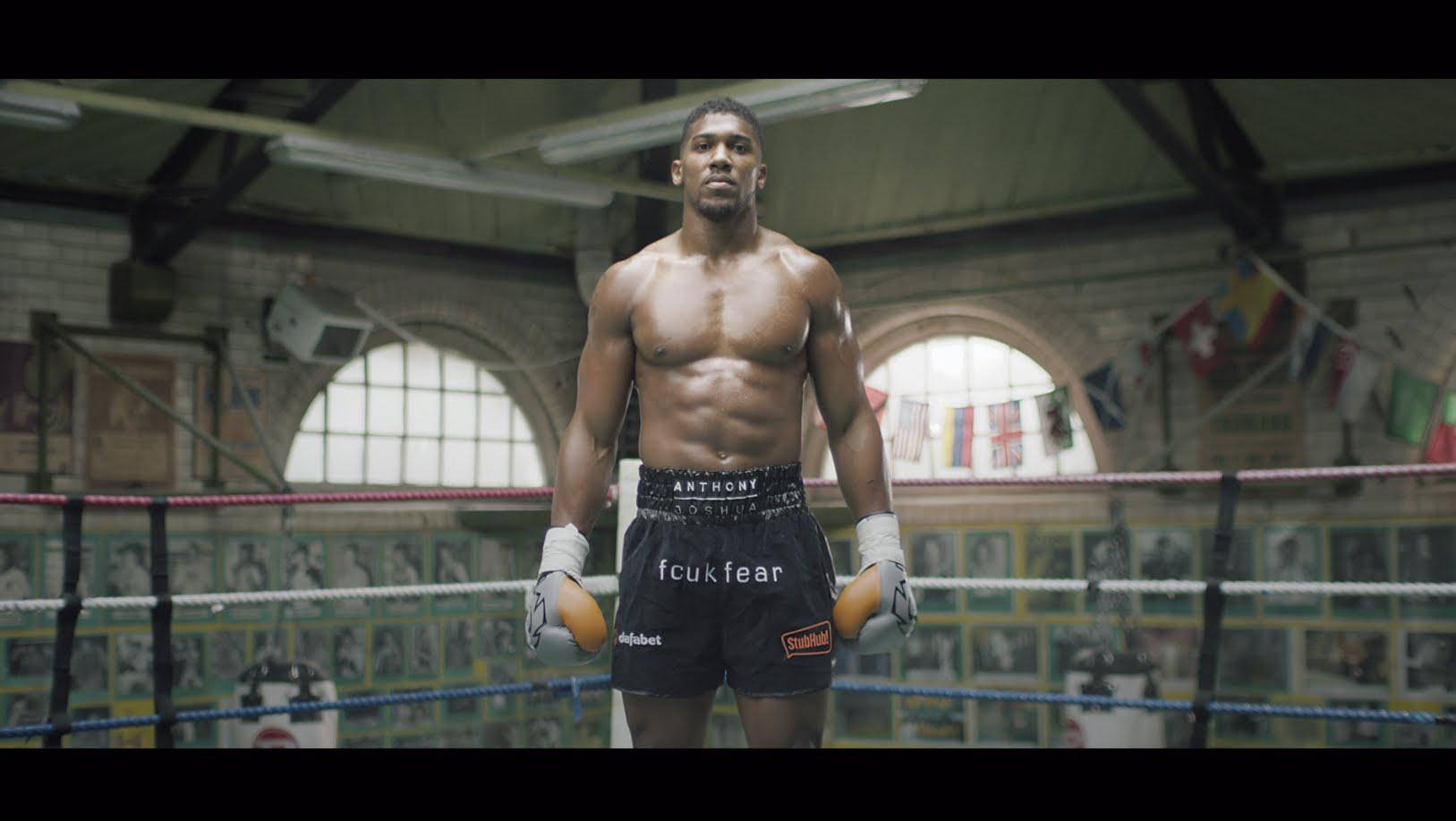 Anthony Joshua, gritty ring, flags, HD Desktop Wallpaper