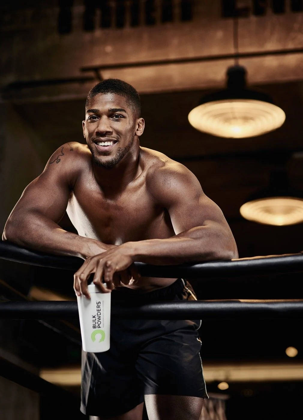 Anthony Joshua, boxing ring rope, muscular man, HD Phone Wallpaper