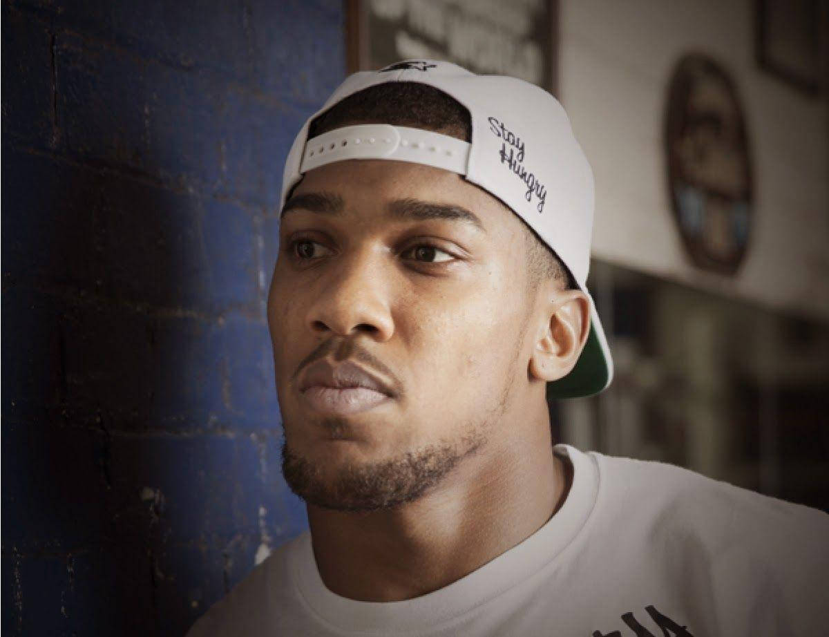 Anthony Joshua, white cap, Stay Hungry, SD Desktop Wallpaper